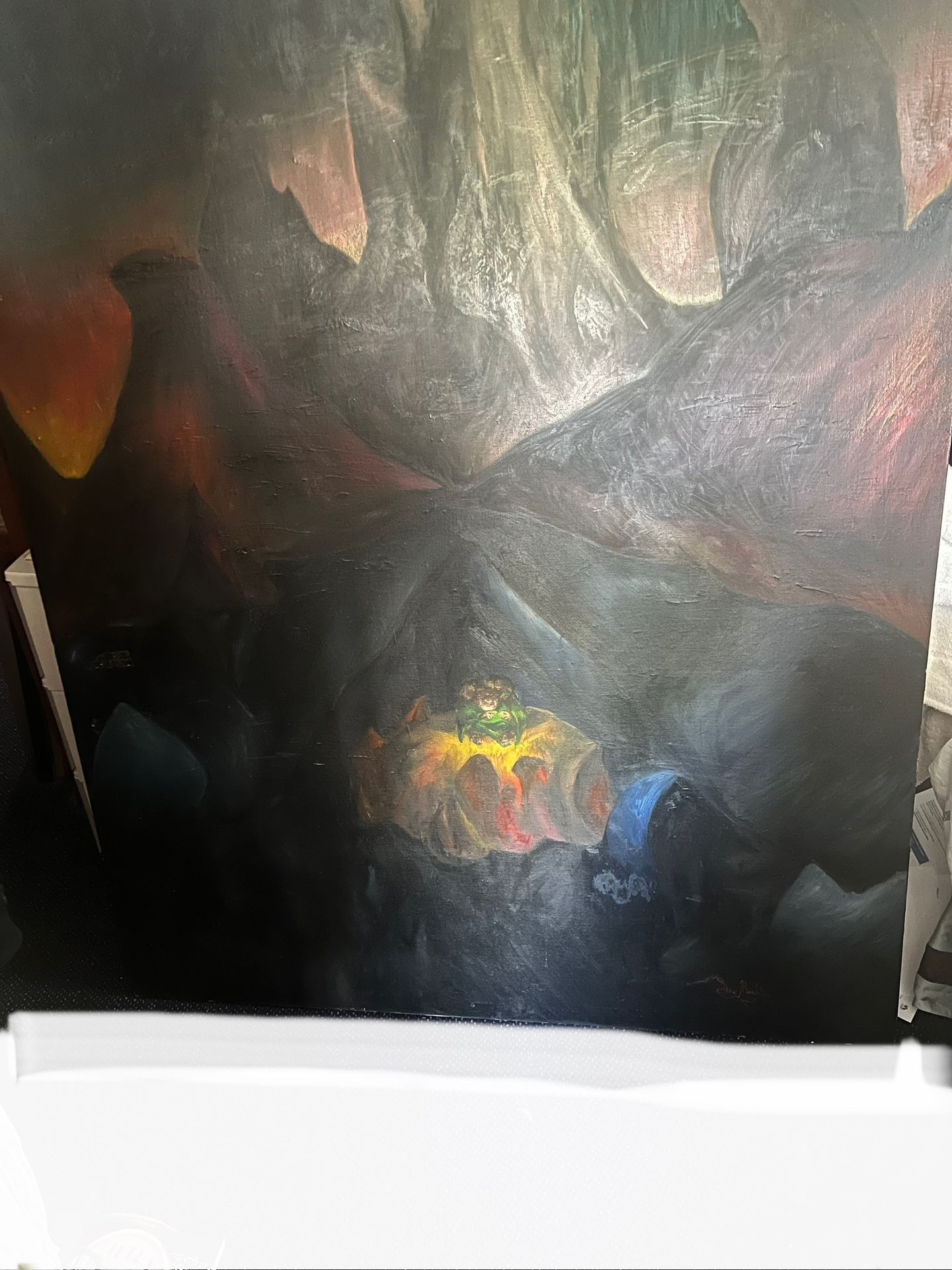 Original Oil Painting By Steven Terman Mendelson 4’ X 5’ Author, - photo 2
