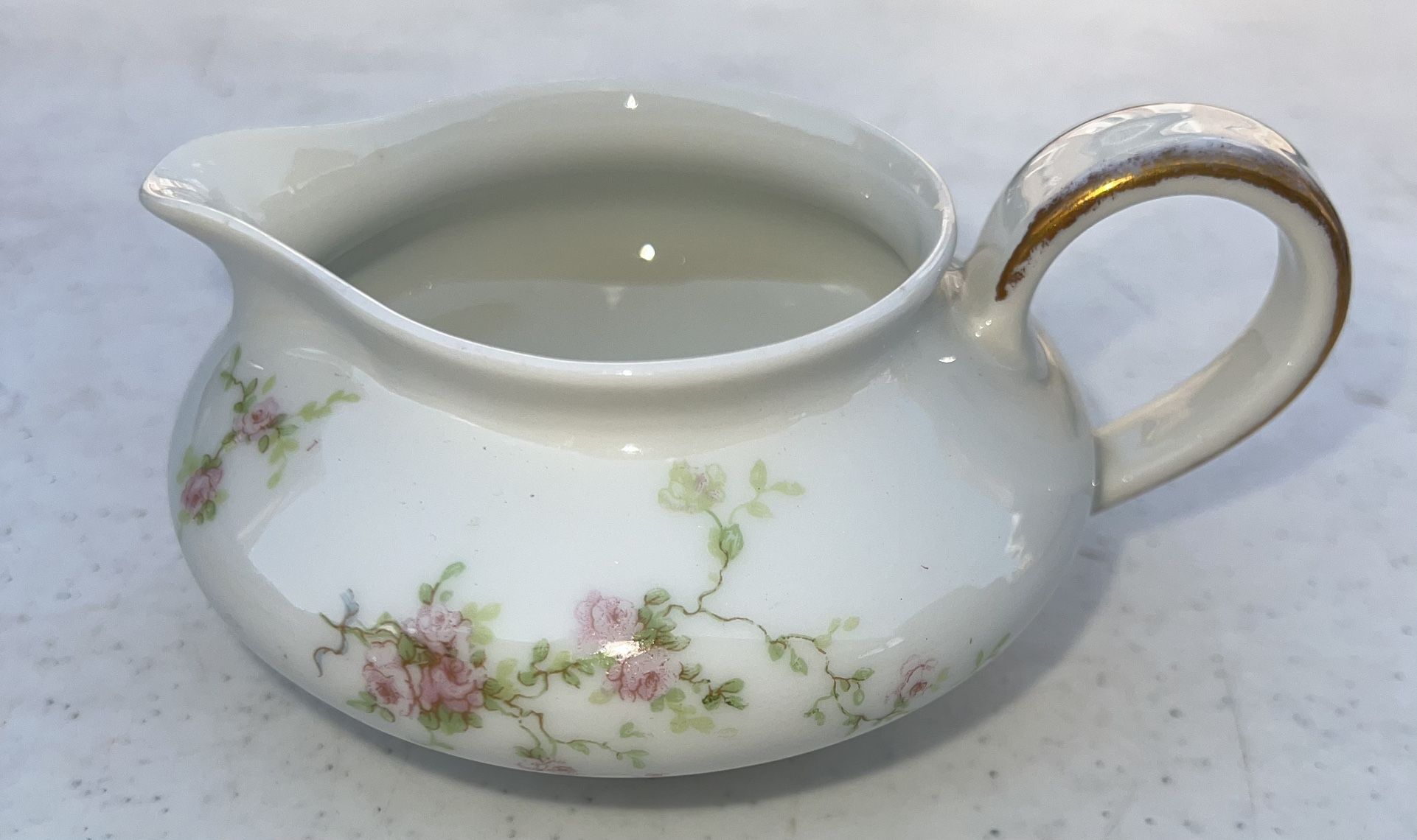 Antique Theodore HAVILAND LIMOGES CREAMER PINK FLORAL SPRAYS