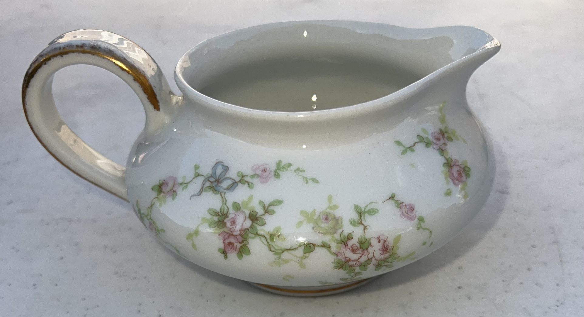 Antique Theodore HAVILAND LIMOGES CREAMER PINK FLORAL SPRAYS - photo 3