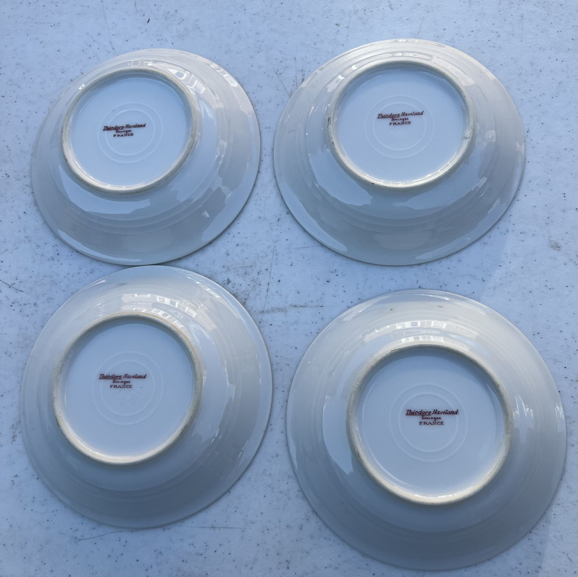 4 Antique Theodore Haviland Limoges Fruit Bowls - photo 2