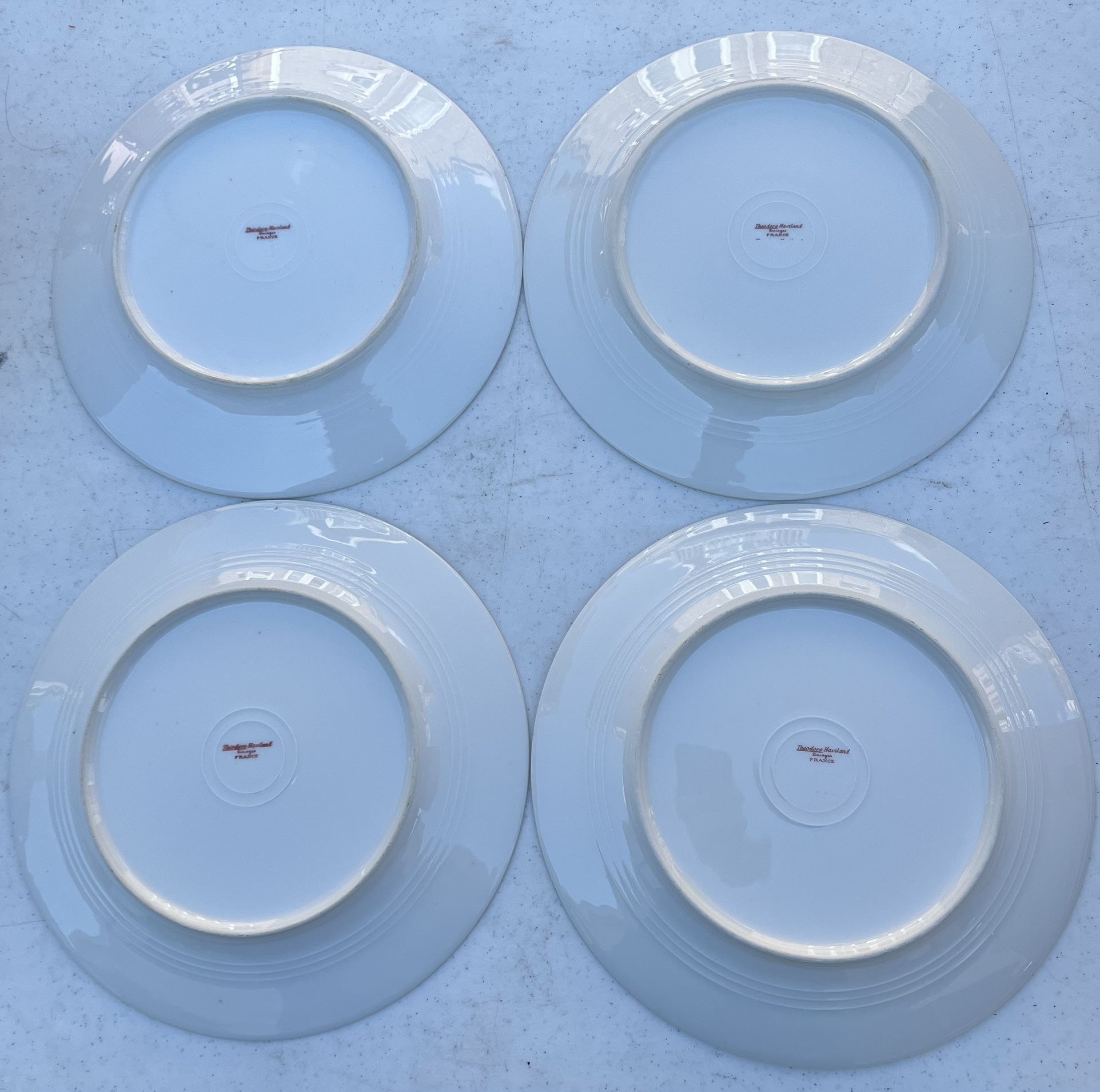 4 Antique Haviland Limoges Dinner Plates - Pink Floral - photo 5