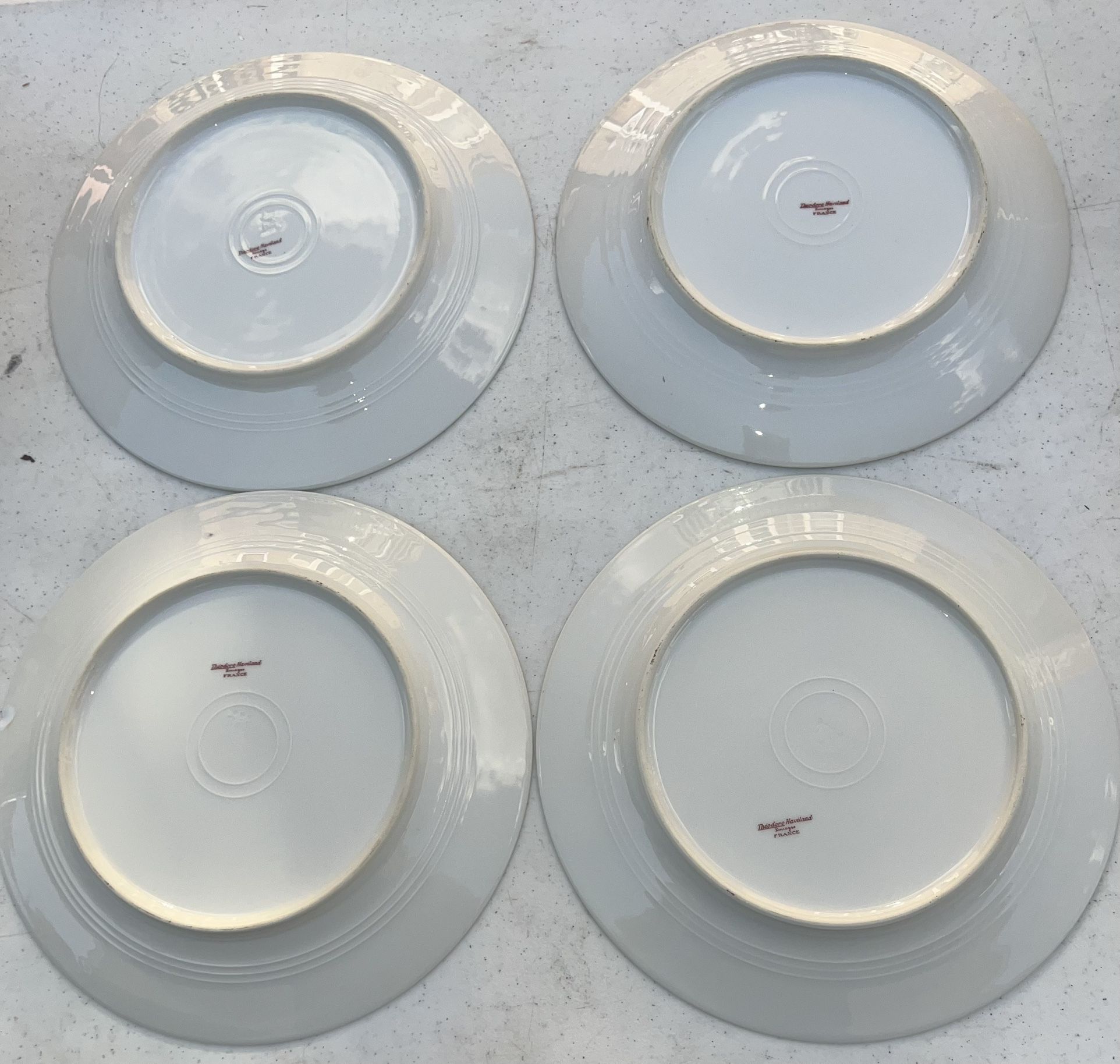 4 Antique Theodore Haviland Limoges Dinner Plates - photo 5
