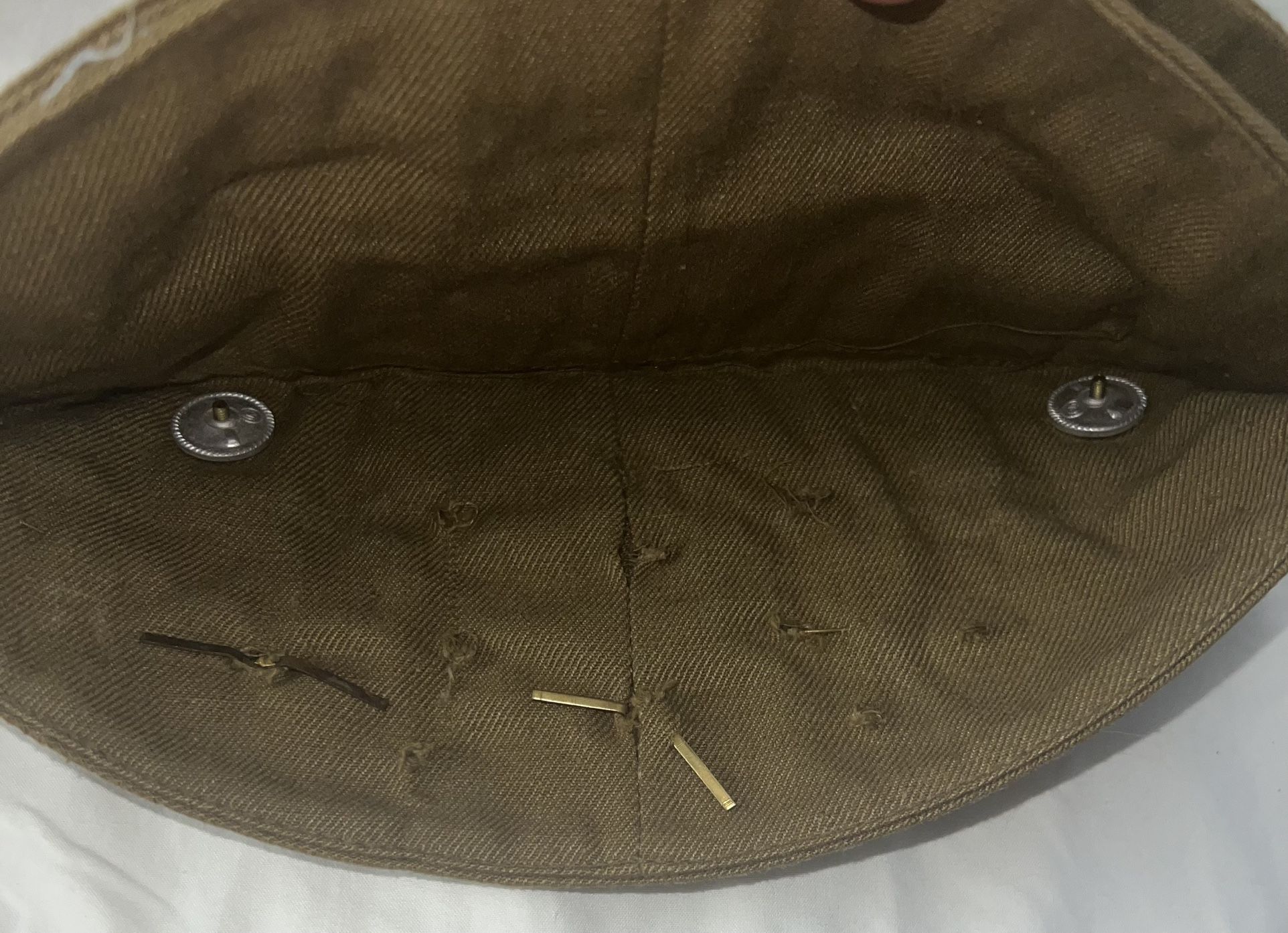 Vintage Russian Soviet USSR Military "Pilotka" Hat With Pins and - photo 3