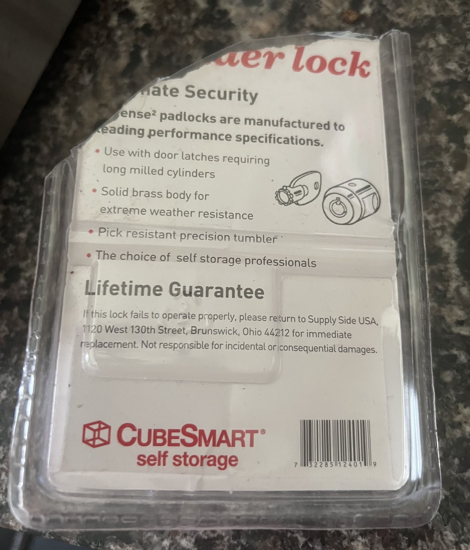 CubeSmart Long Mill Cylinder Lock Self Storage CS-2401 (3 Keys) - photo 2