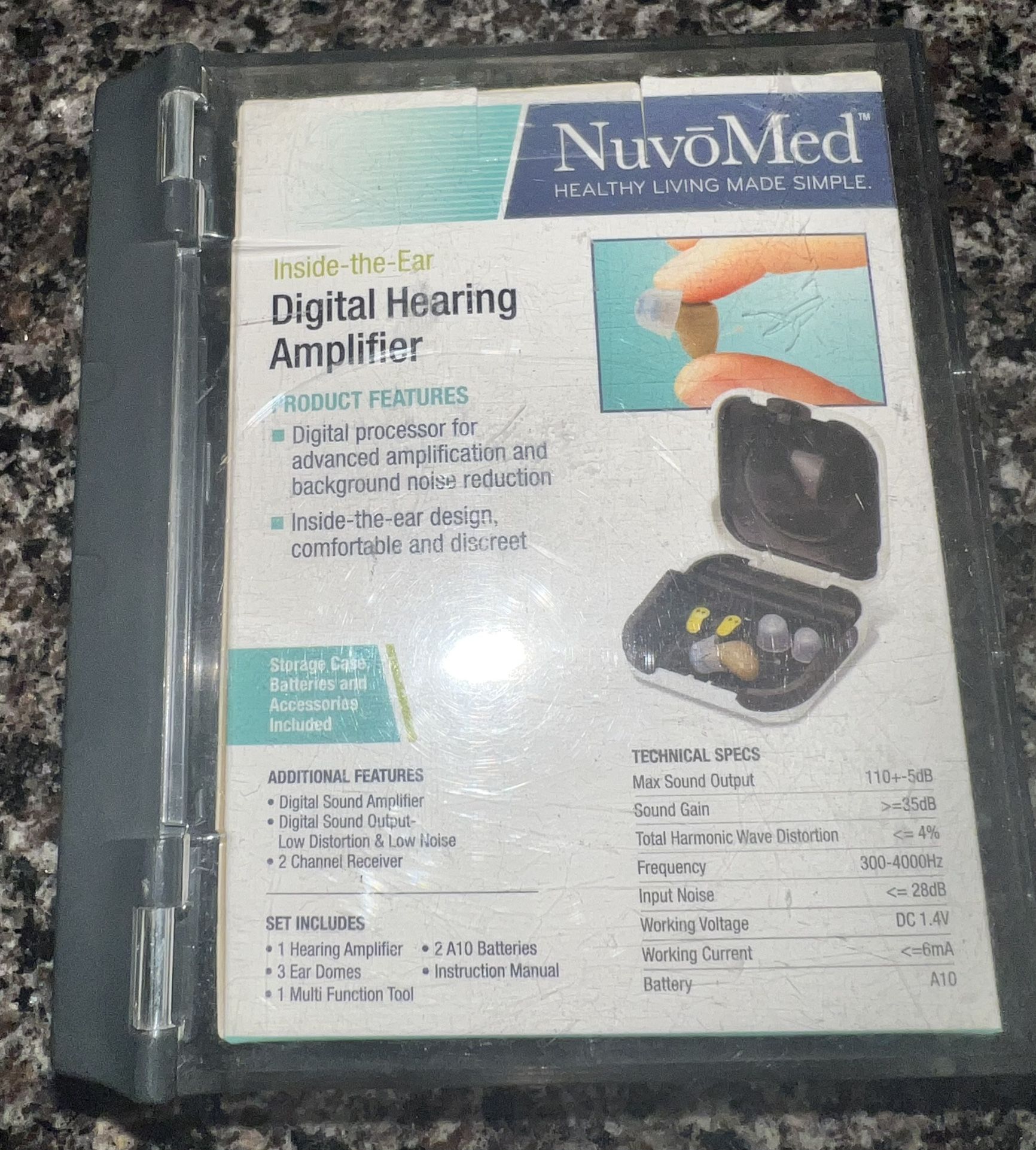 Nuvomed Inside the Ear Digital Hearing Amplifier NIB - photo 2