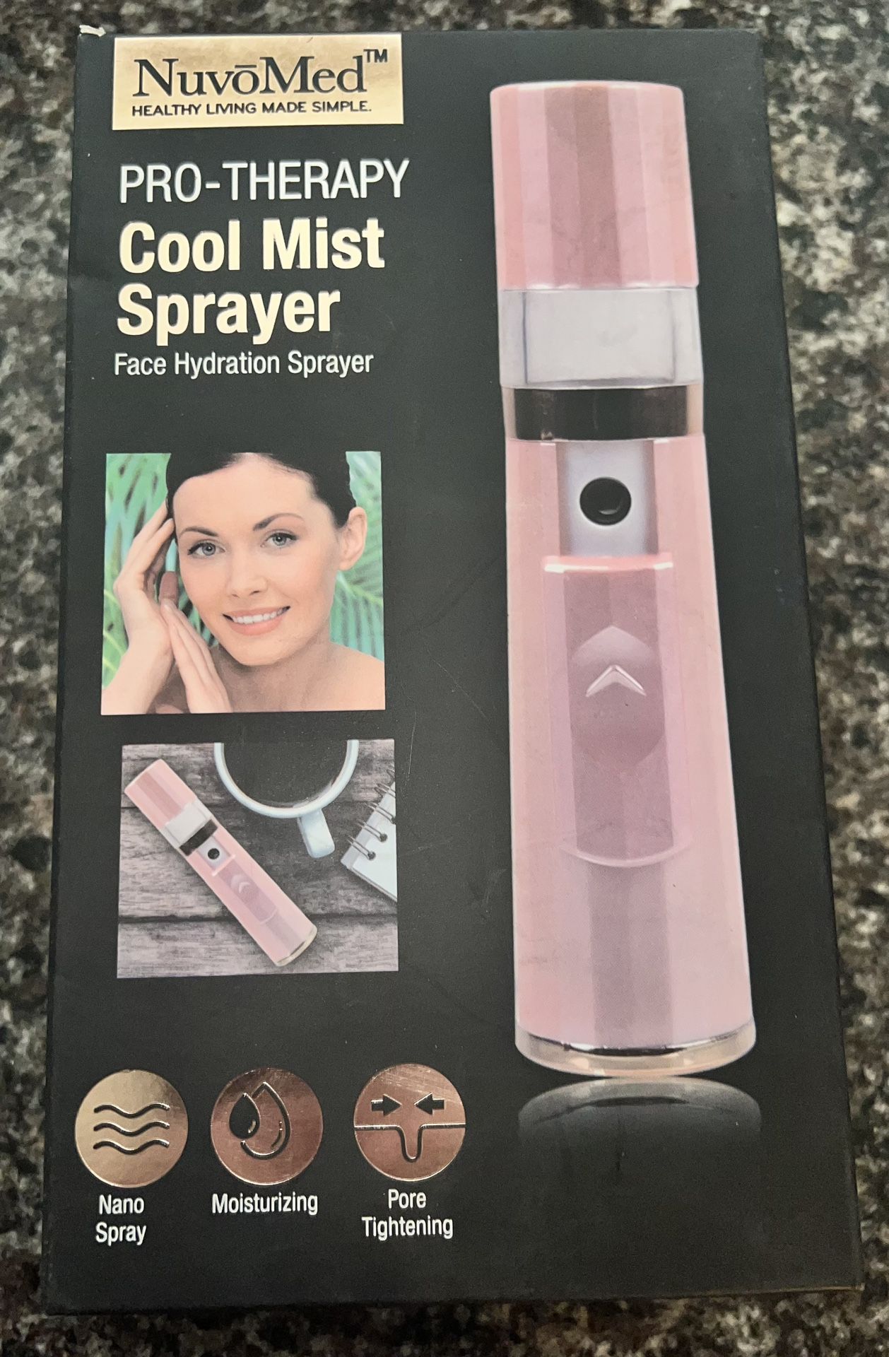 NUVOMED PRO-THERAPY COOL MIST SPRAYER PORTABLE FACE HYDRATION Pi