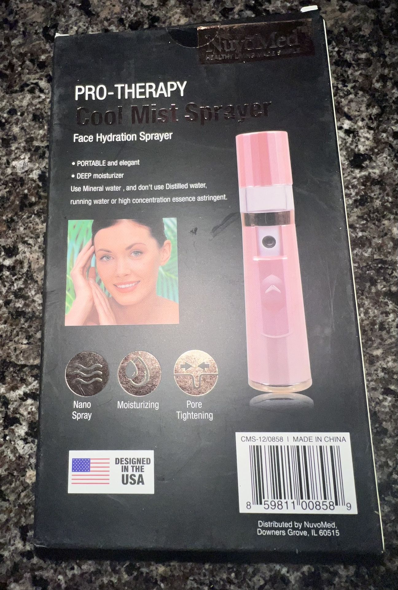 NUVOMED PRO-THERAPY COOL MIST SPRAYER PORTABLE FACE HYDRATION Pi - photo 2