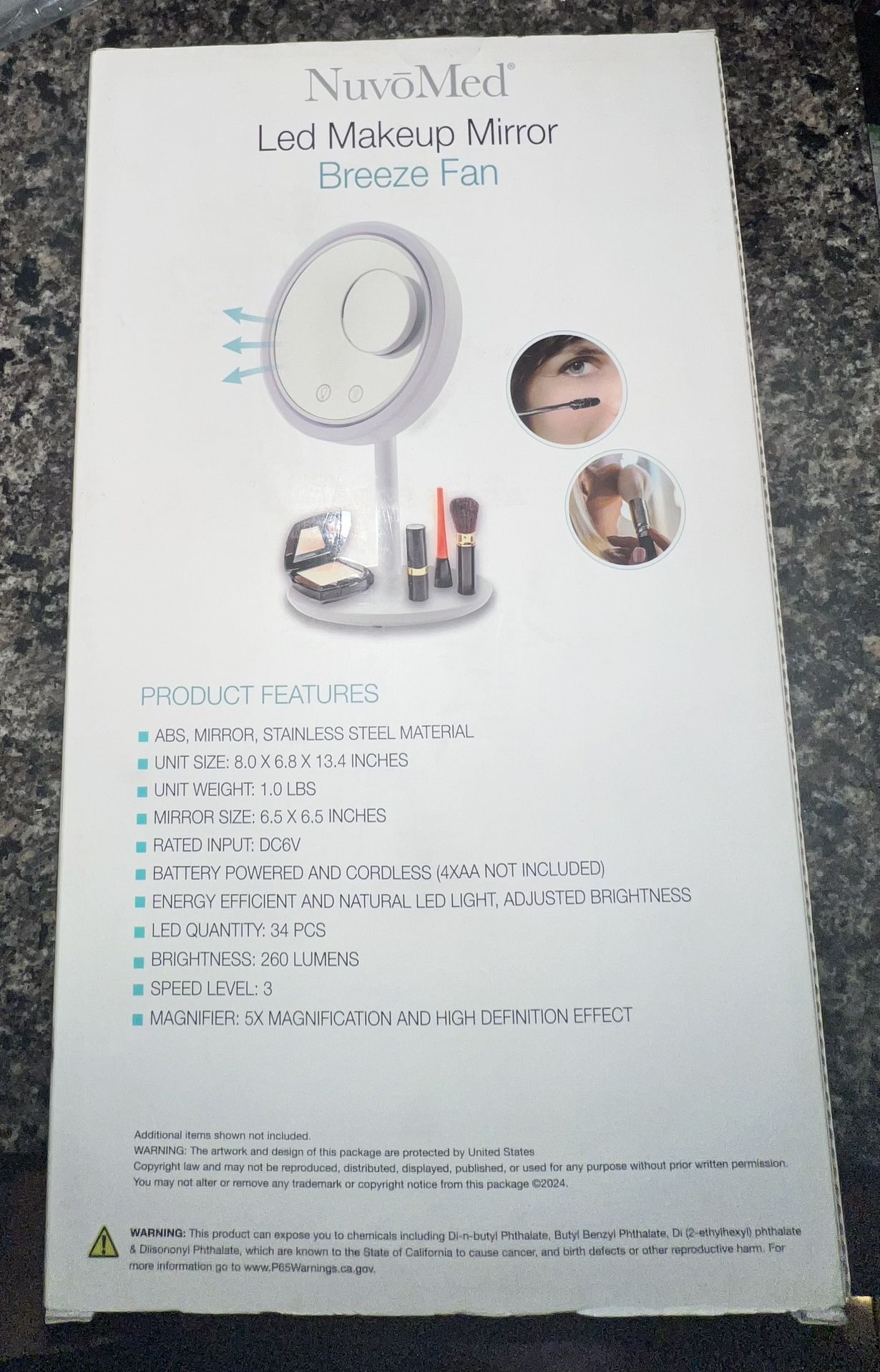 LED Makeup Mirror with Fan BNIB - photo 2
