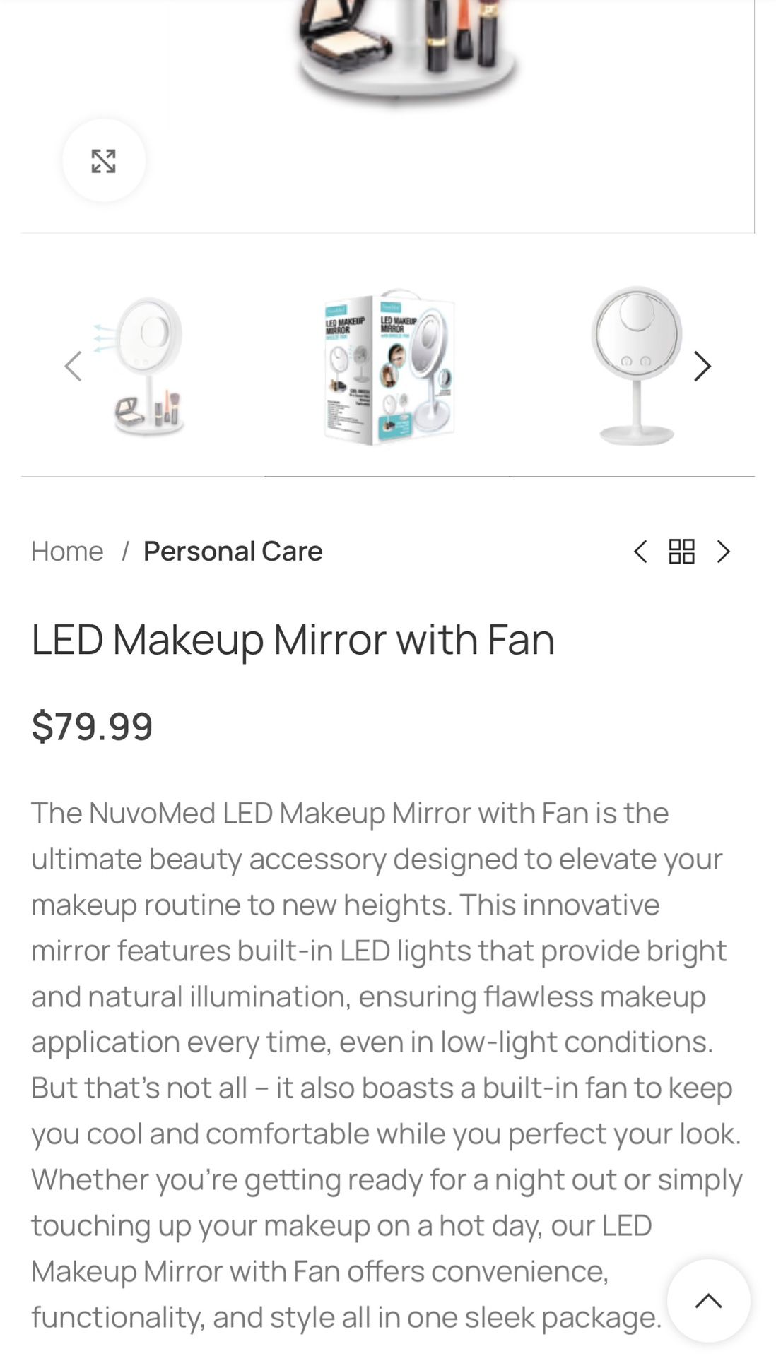 LED Makeup Mirror with Fan BNIB - photo 3