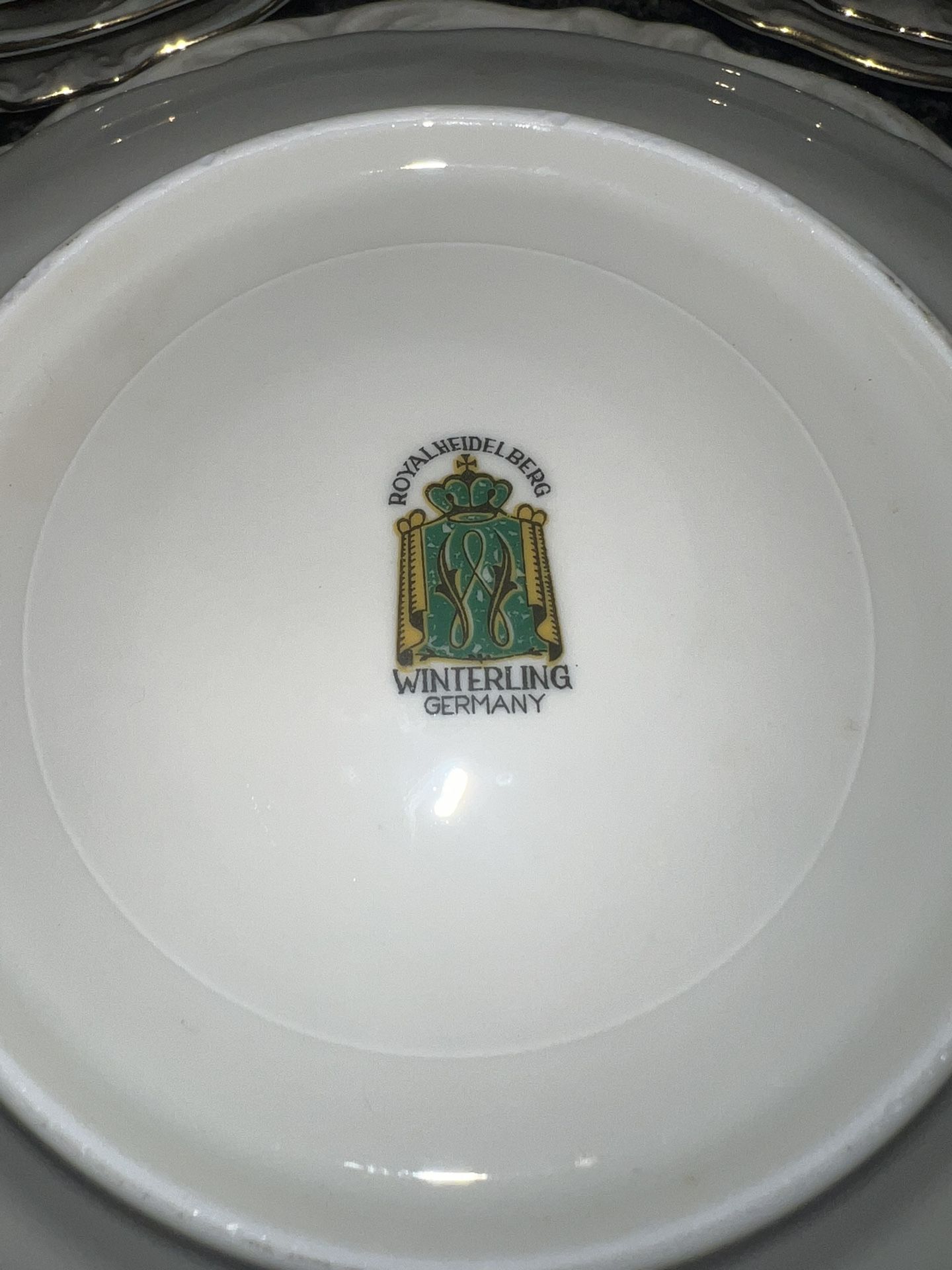 ROYAL HEIDELBERG Winterling Gold Trim Salad Dessert Plate German - photo 2