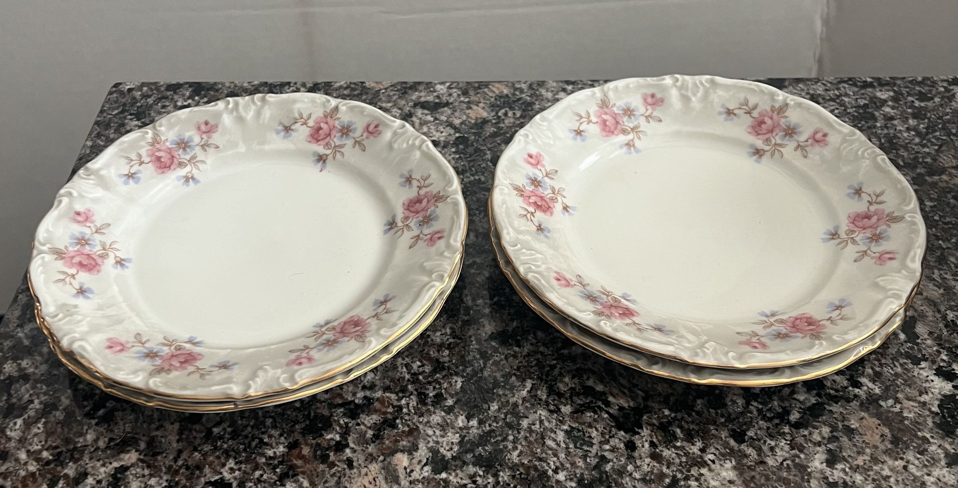 Royal Heidelberg Winterling Floral W/gold Edge Bread & Butter Ge