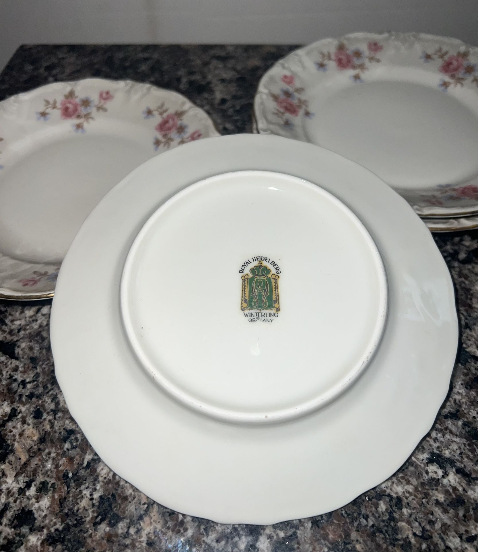 Royal Heidelberg Winterling Floral W/gold Edge Bread & Butter Ge - photo 3
