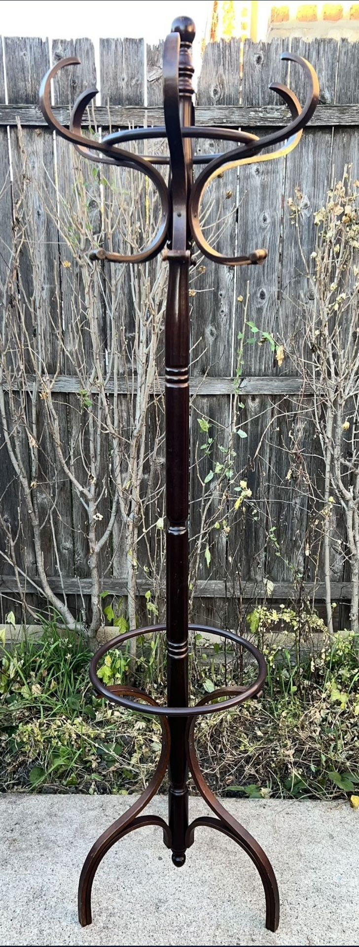 #MCM Revolving Bentwood Thonet Style Hall Tree Coat Hat Rack