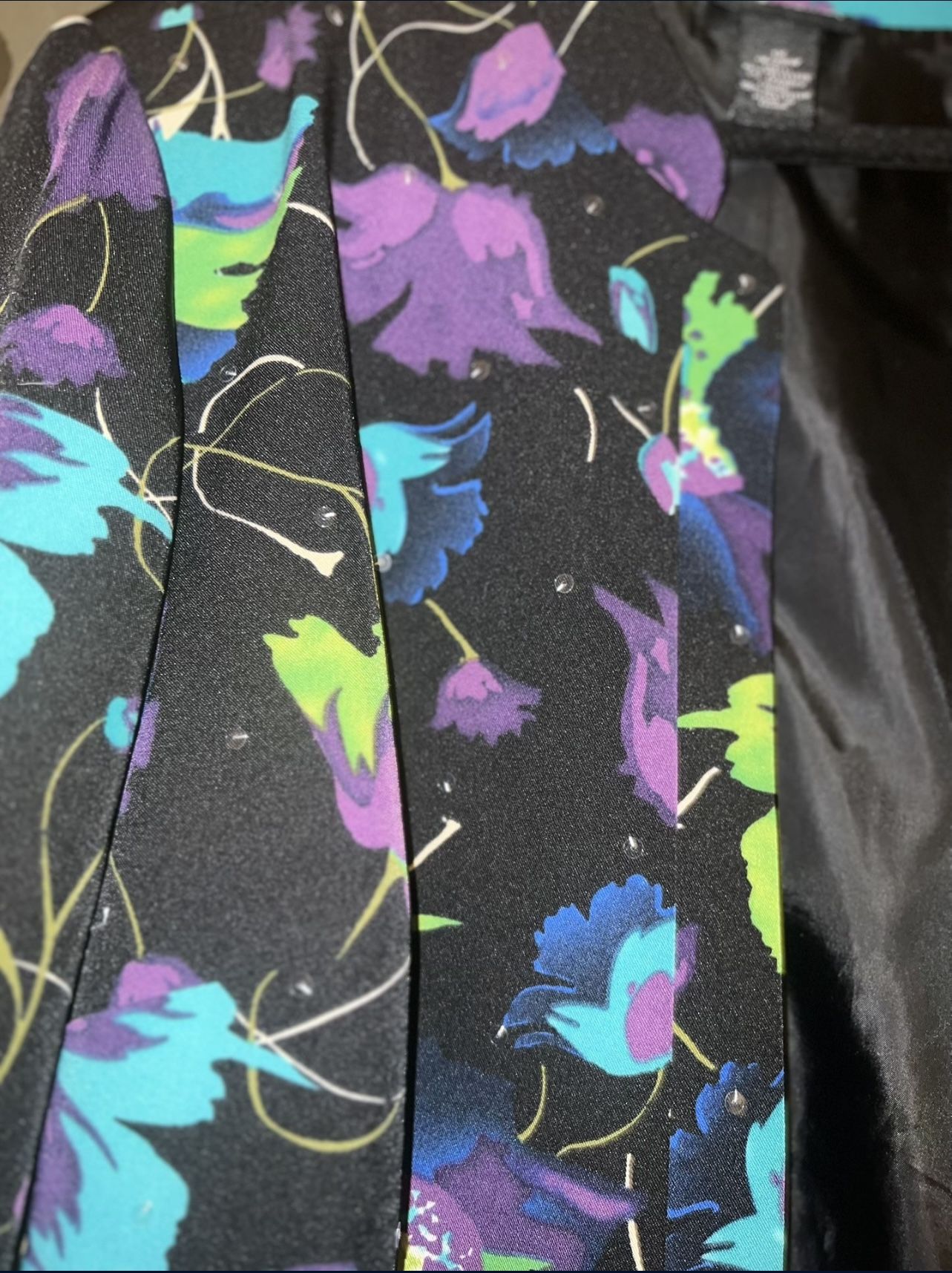 Maggie Barnes 18/20W Blazer Jacket Floral Sequins - photo 4