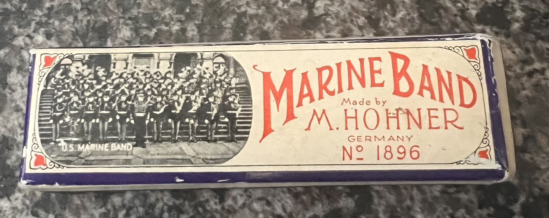 Vintage Hohner Marine Band Harmonica No. 1896 - Key of C