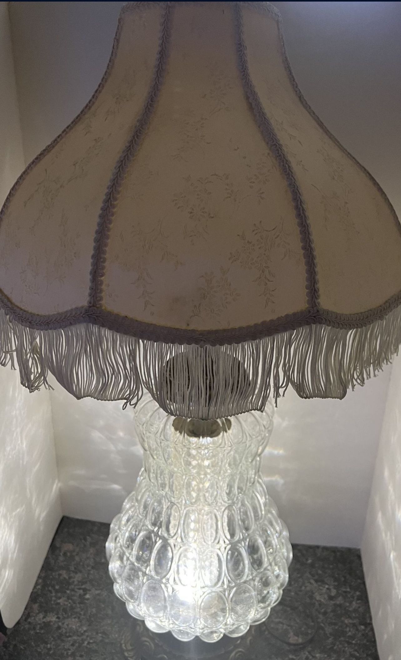 Vintage Bubble Glass Lamp, No Shade - photo 2