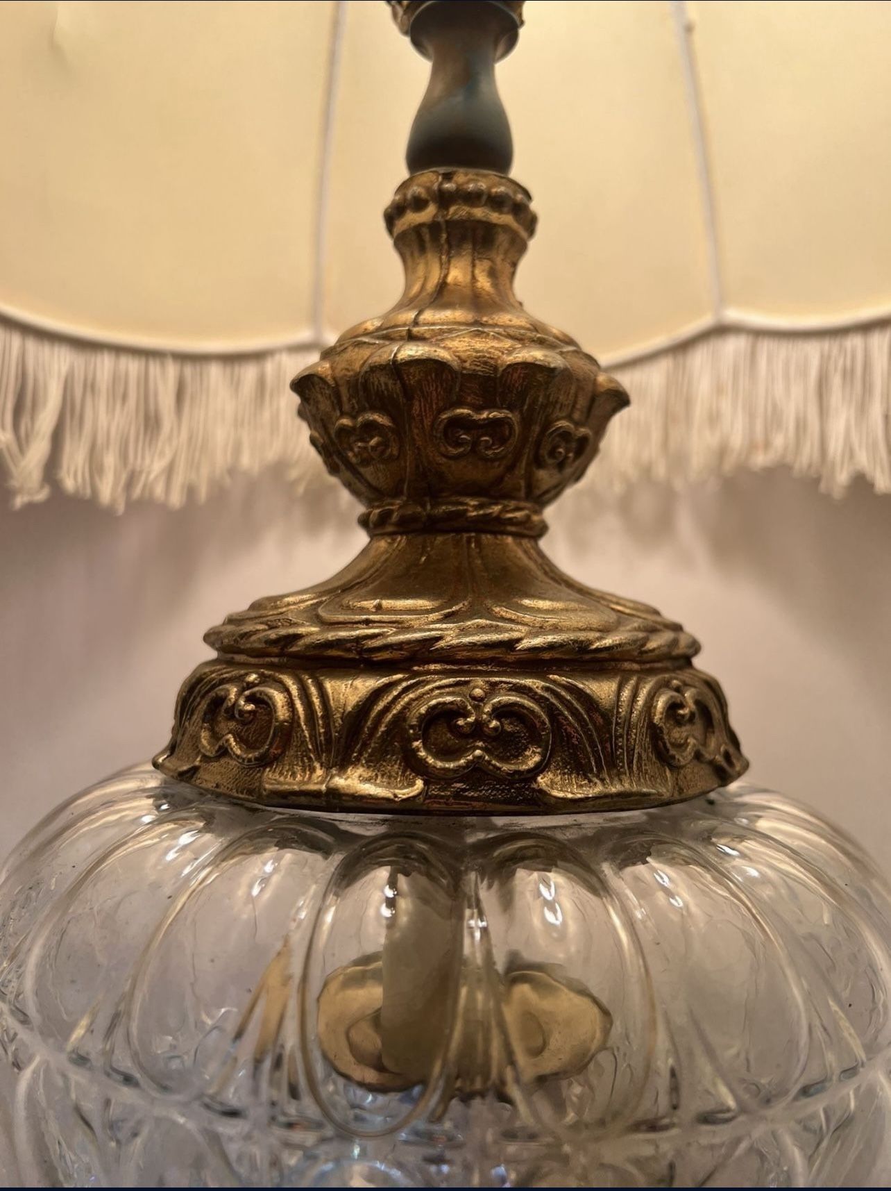 Vintage Bubble Glass Lamp, No Shade - photo 4