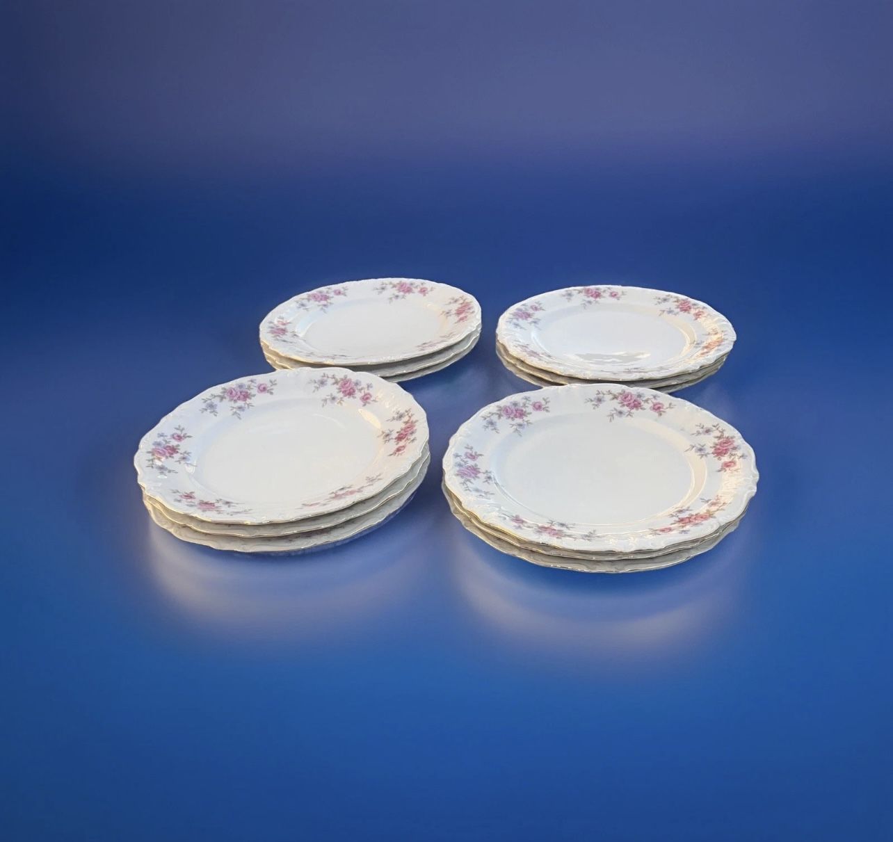 2 Royal Heidelberg Winterling Floral Dinner Plates Gold Trim Ger - photo 3