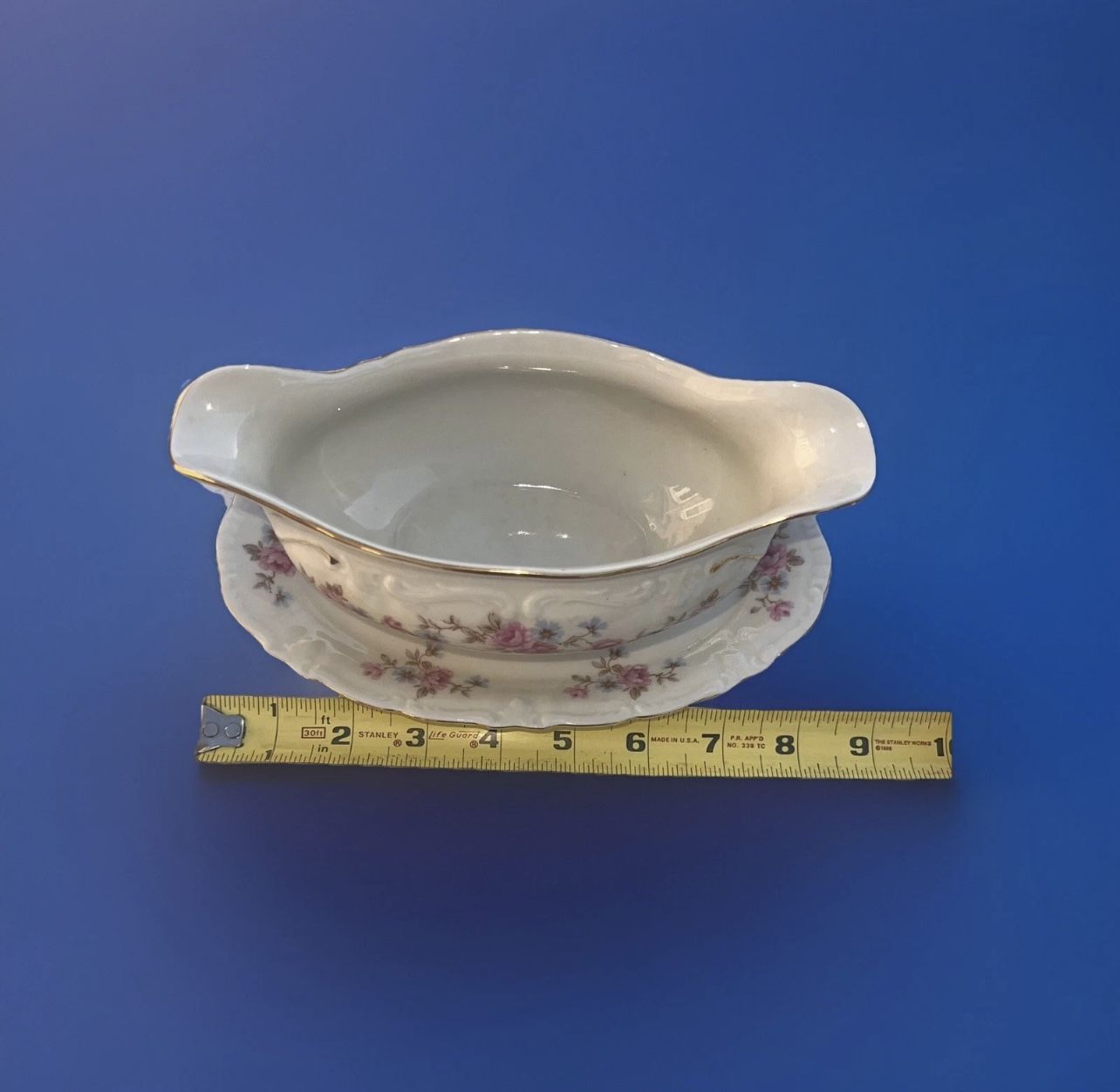 Royal Heidelberg Winterling Floral Gravy Boat w/Underplate & Gol - photo 2