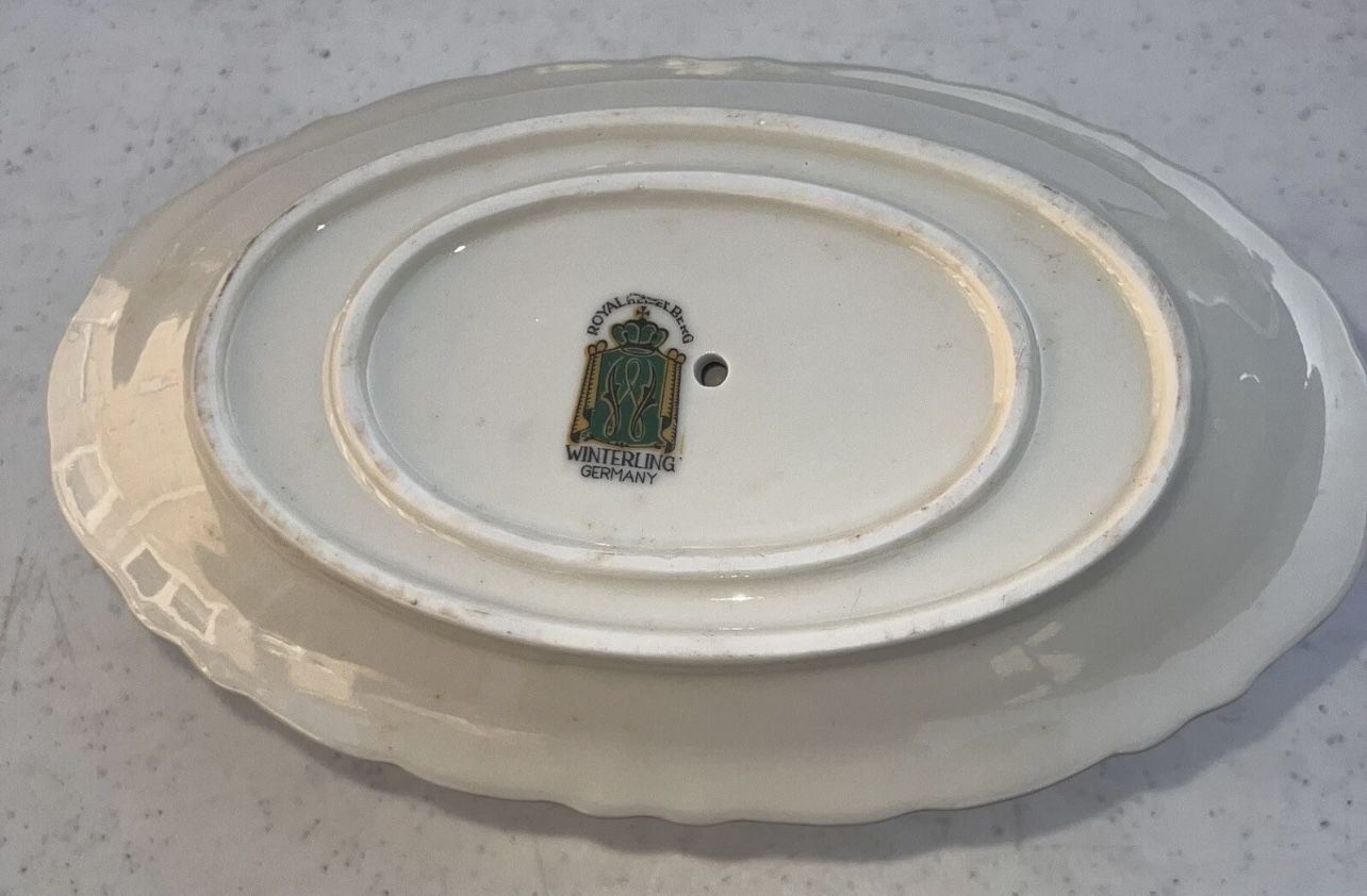 Royal Heidelberg Winterling Floral Gravy Boat w/Underplate & Gol - photo 3