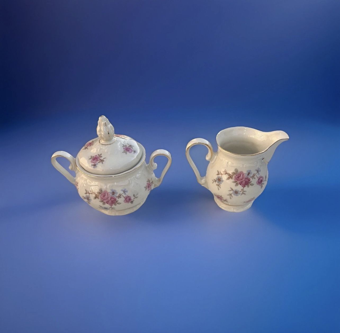 Royal Heidelberg Winterling Sugar Bowl & Creamer Germany