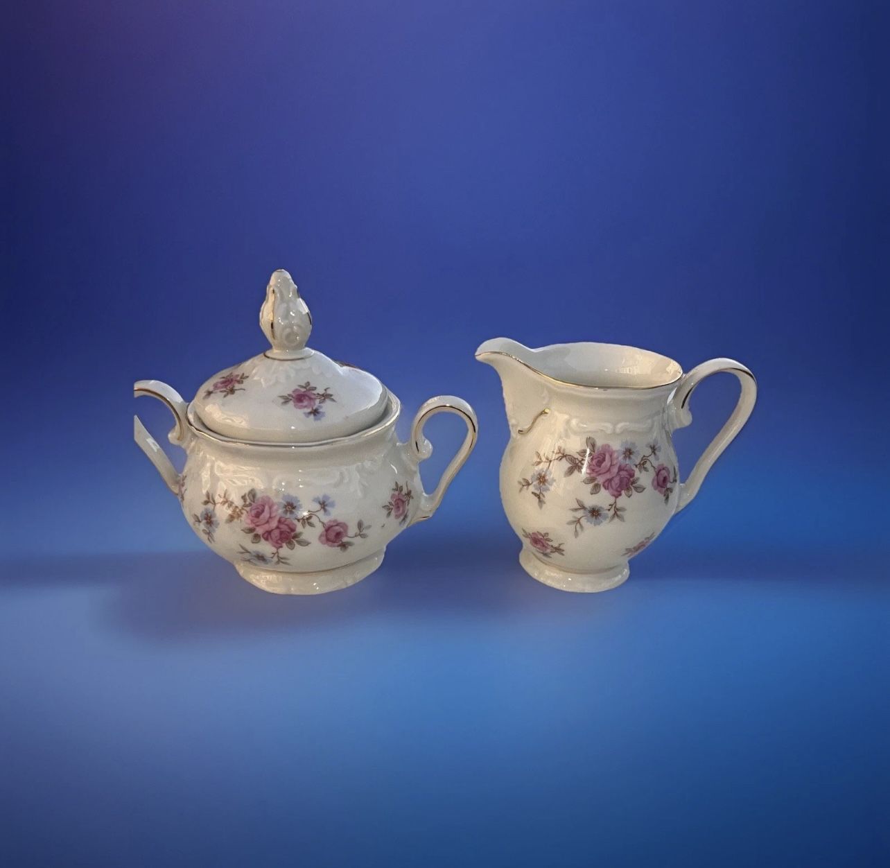 Royal Heidelberg Winterling Sugar Bowl & Creamer Germany - photo 5