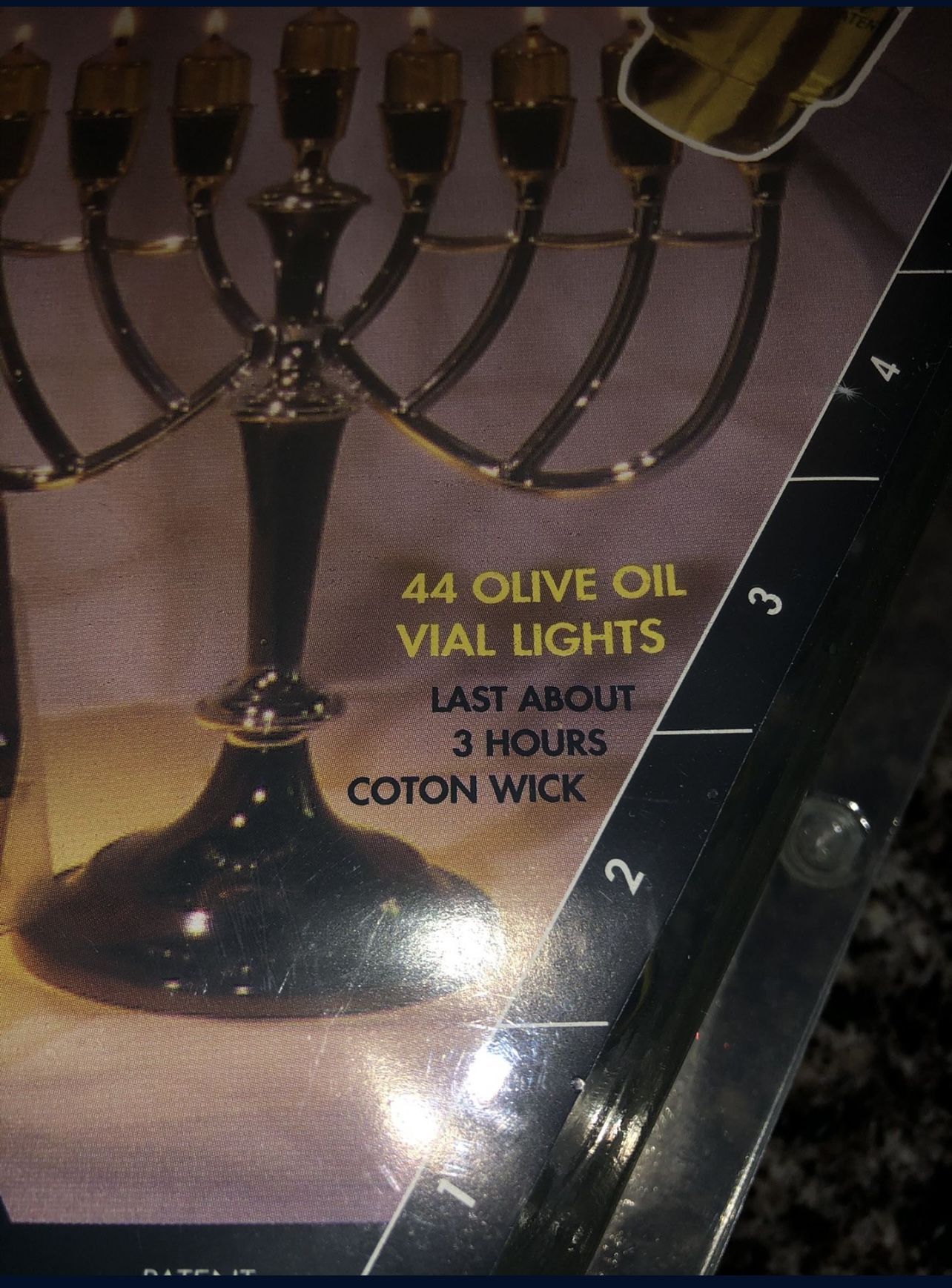 44 Menorah Oil Vial Lights - Hanukkah Candles Made in France - photo 2