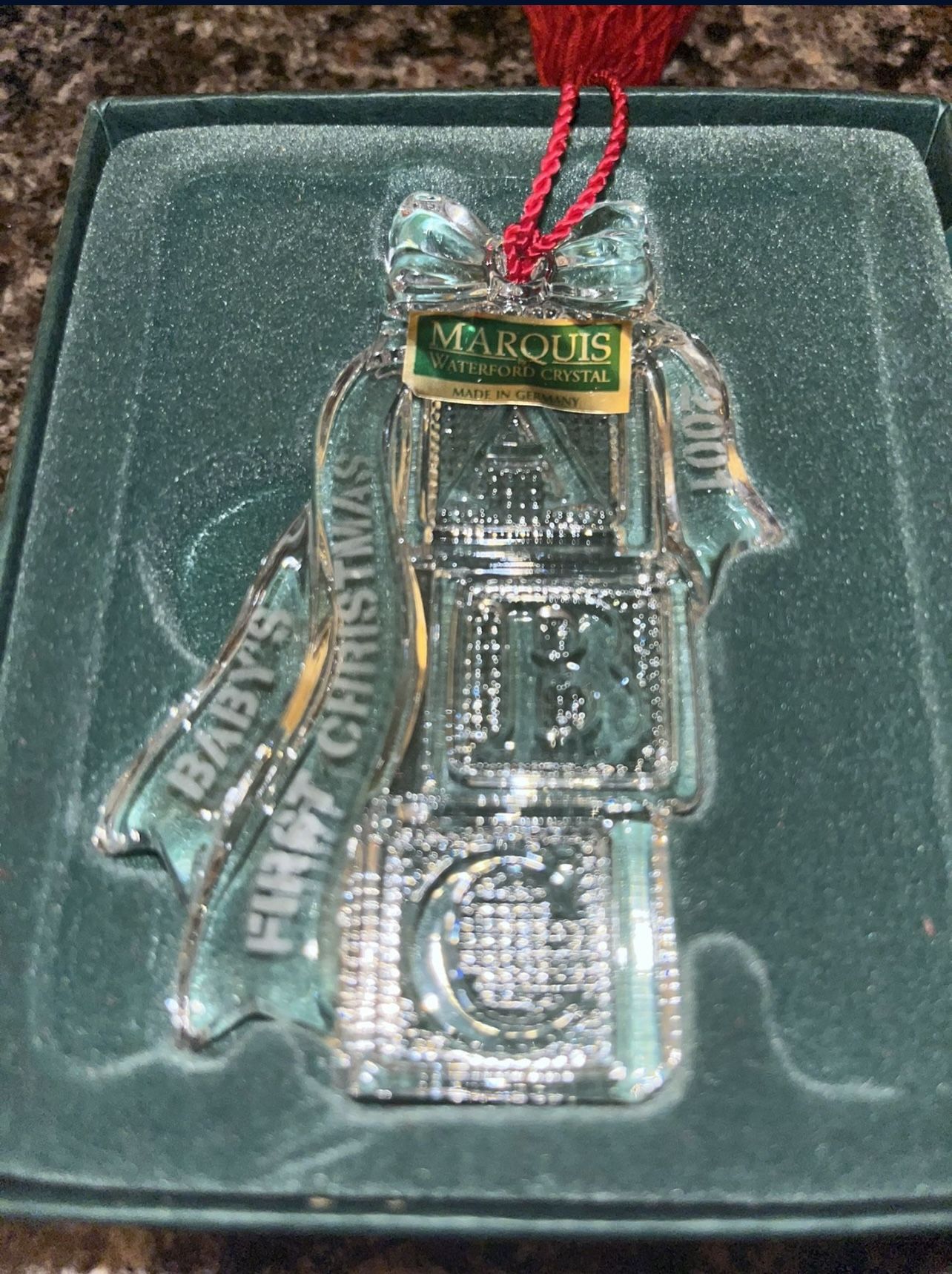 Waterford Marquis 2001 Baby's First Christmas Ornament - photo 2