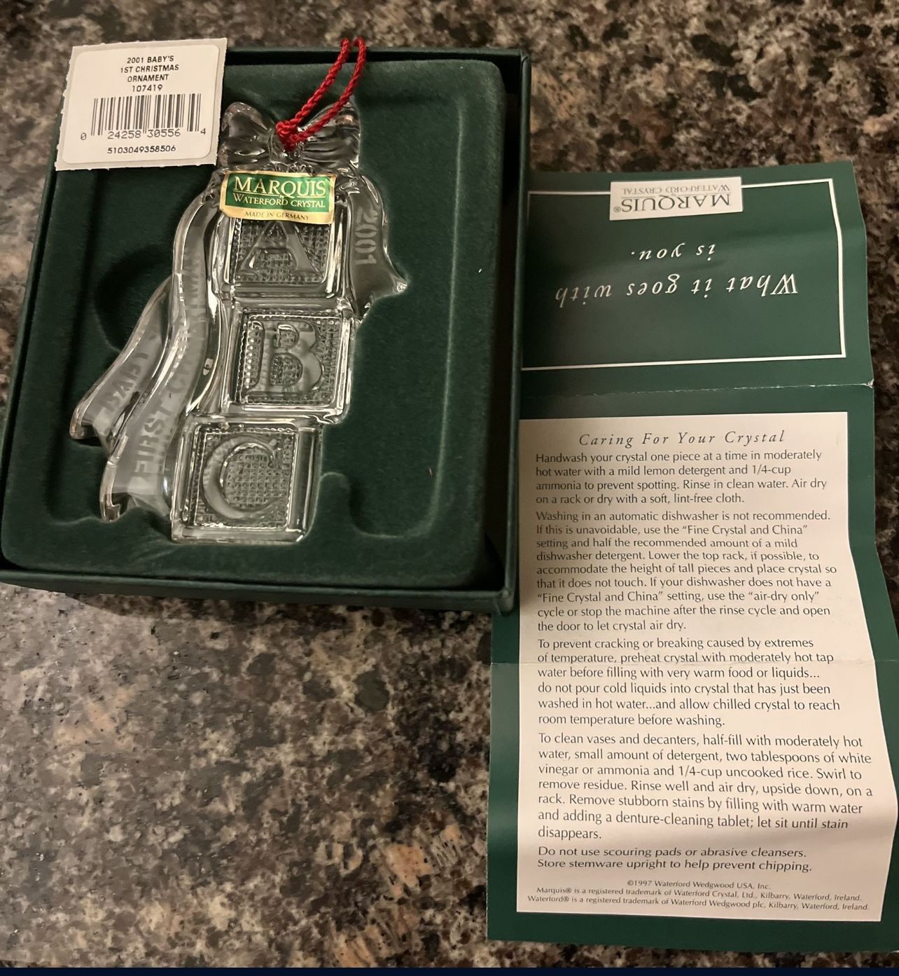 Waterford Marquis 2001 Baby's First Christmas Ornament - photo 4
