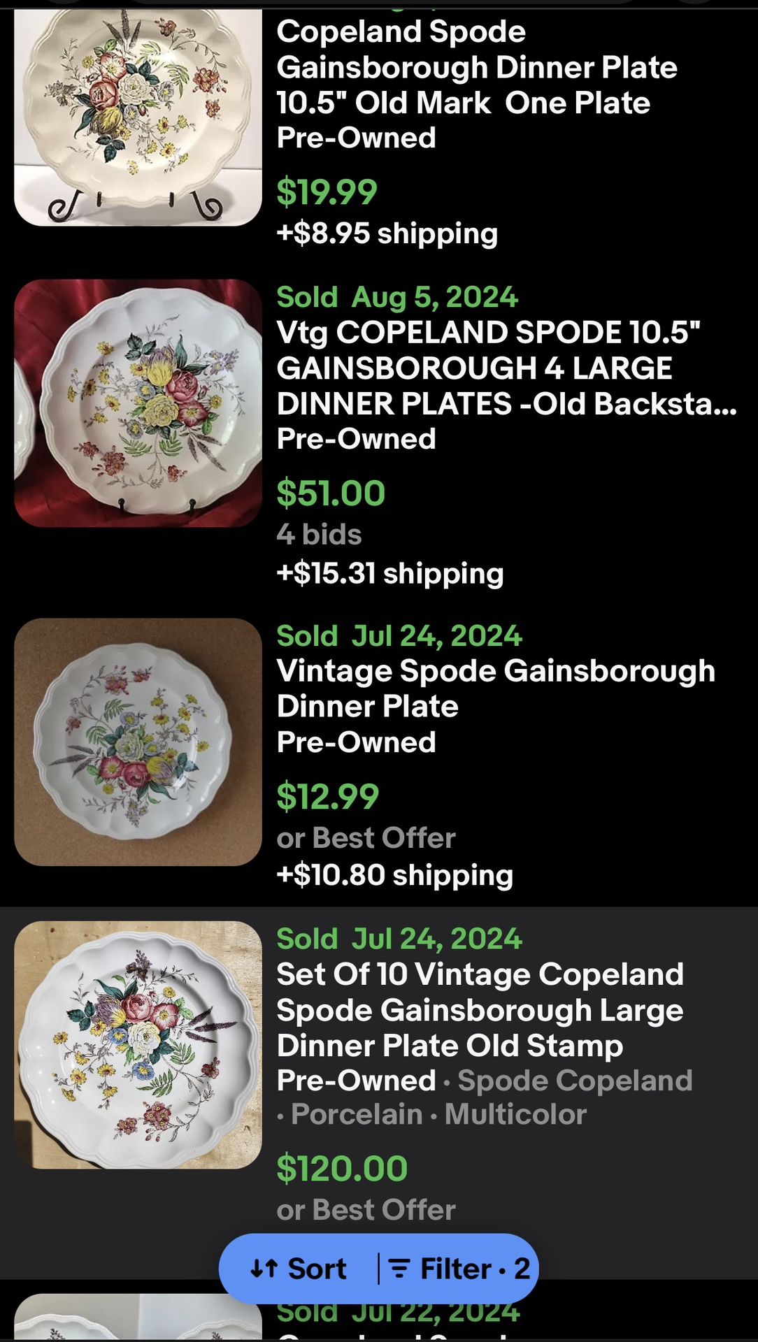 Gainsborough By Spode England Dinner Plates - Set of 13 - photo 5