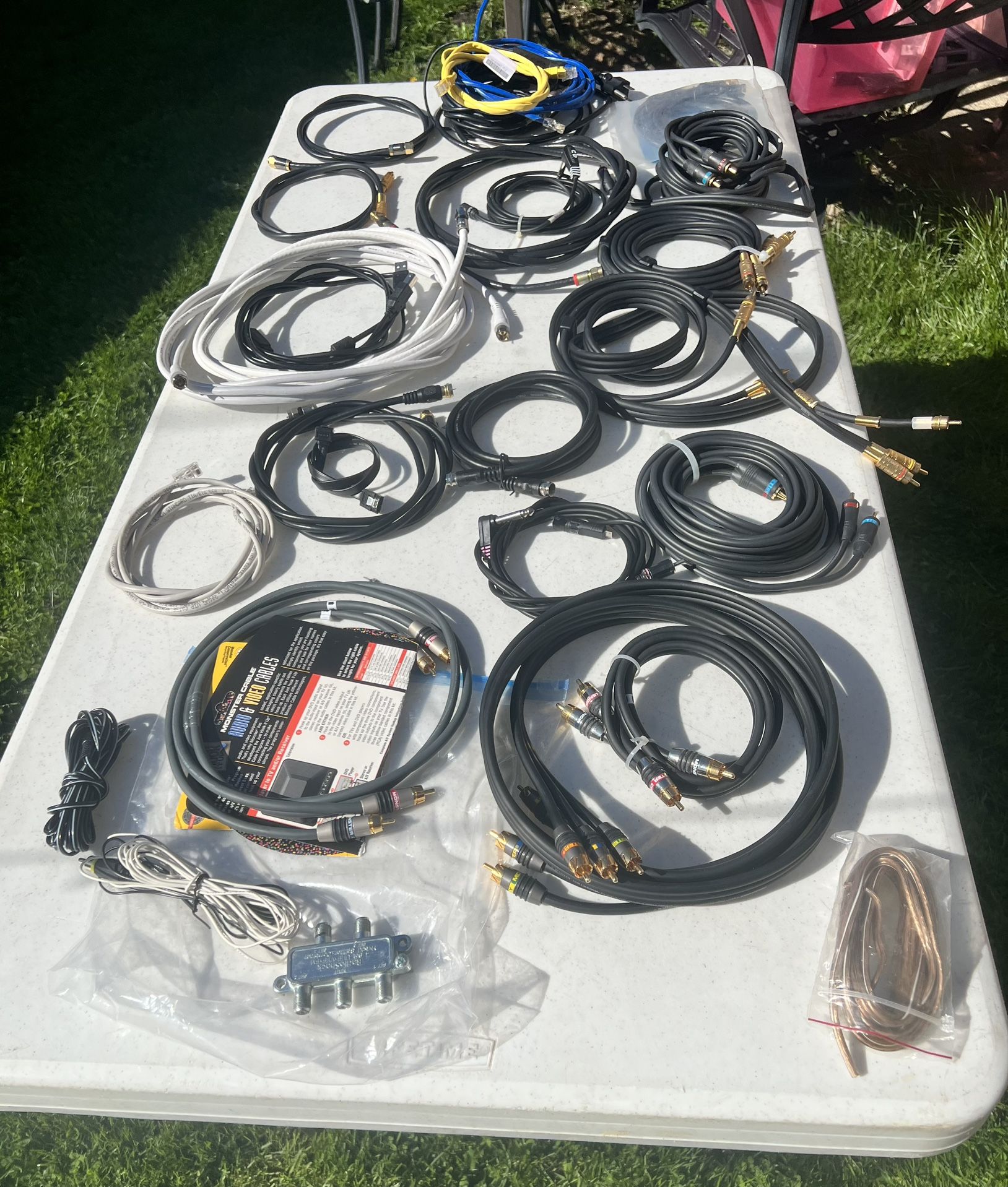 Complete Lot Of Video & Audio Cables Including Monster & More