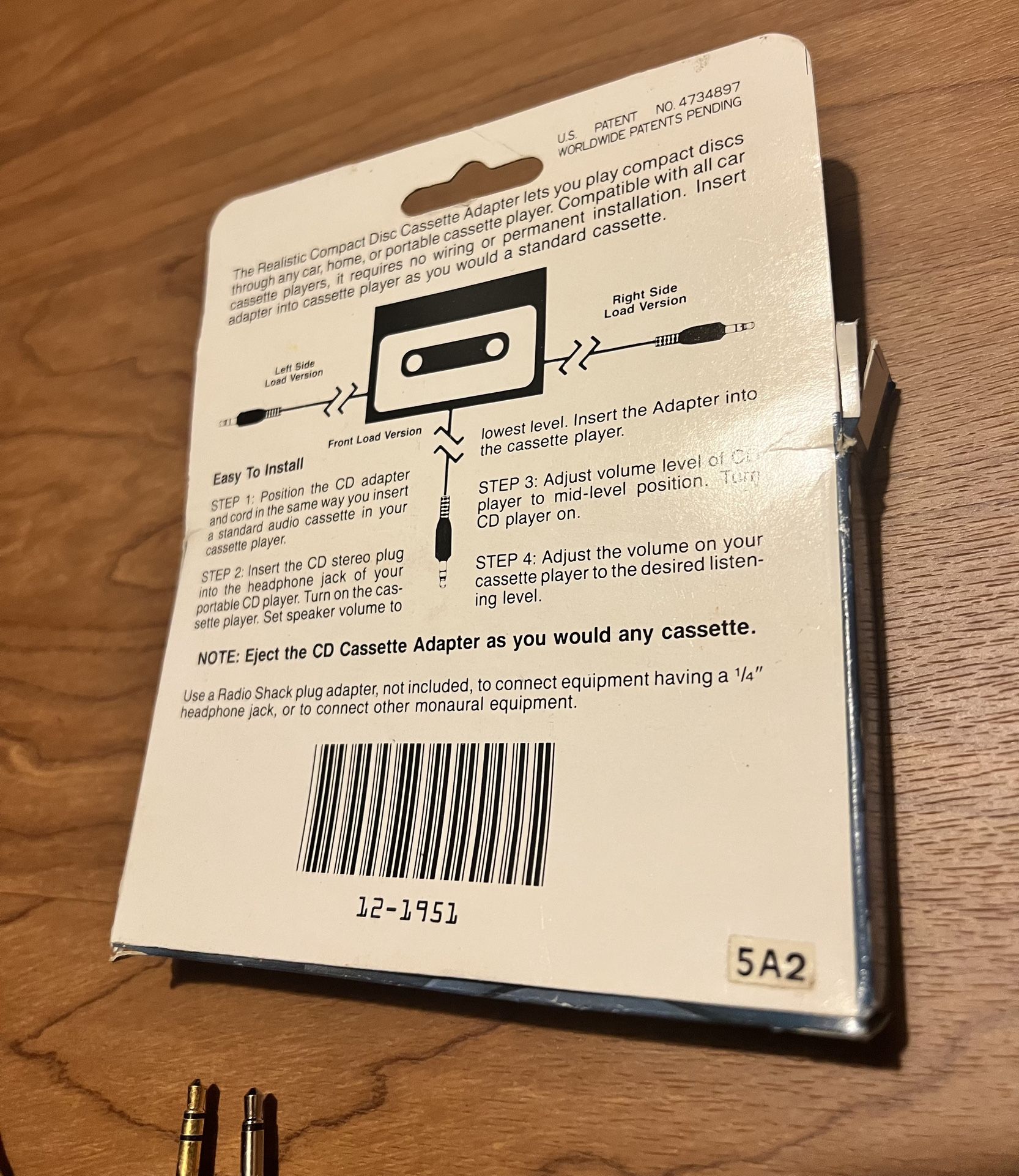 Vintage Radio Shack Realistic Compact Disc Cassette Adapter - photo 5