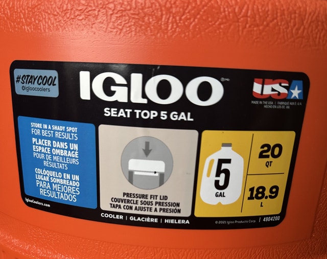 Igloo 5 Gallon Seat Top Water Cooler Jug - photo 2