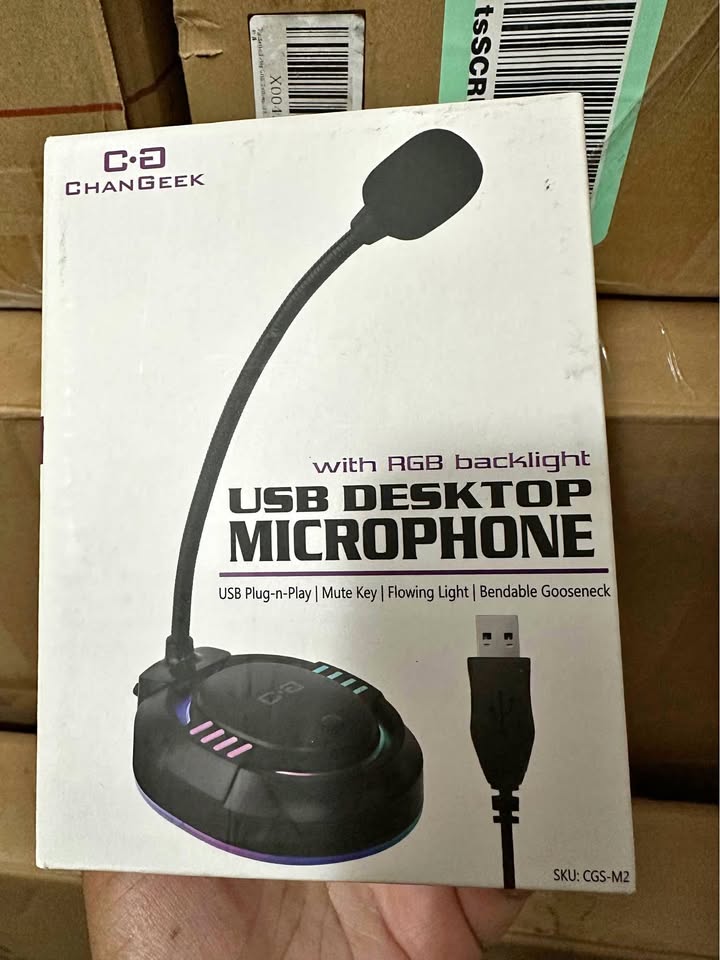 USB desktop microphone with RGB backlight