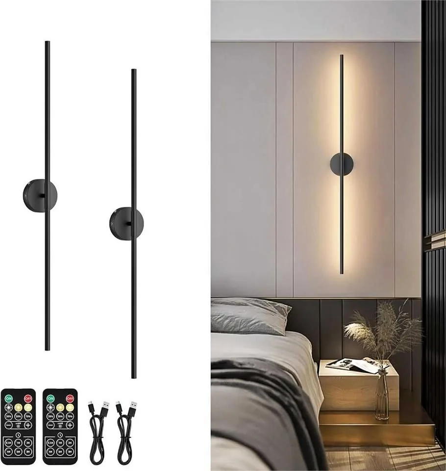 39.4" Rotatable Battery Wall Sconces, Set of 2 thumbnail