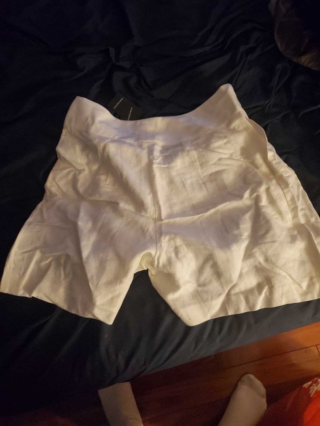 Club Monaco Cream High-Waisted Shorts - Size 8 - photo 2