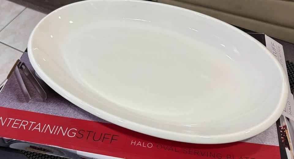 Halo Porcelain Oval Platter (White) - photo 2