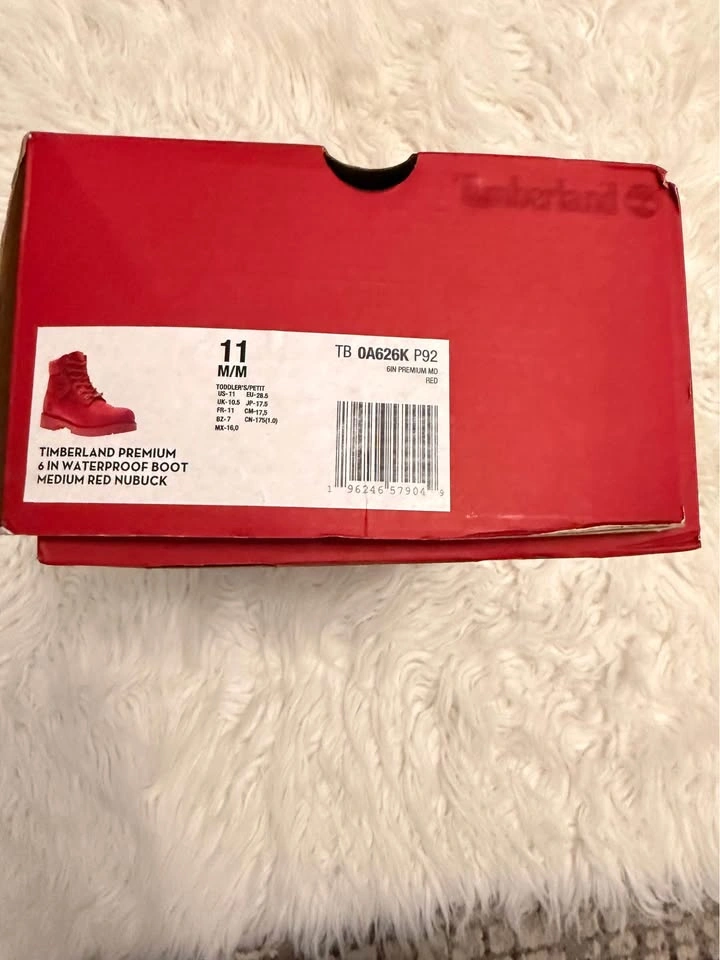 Red Timberland Waterproof Boots size 6 - photo 5