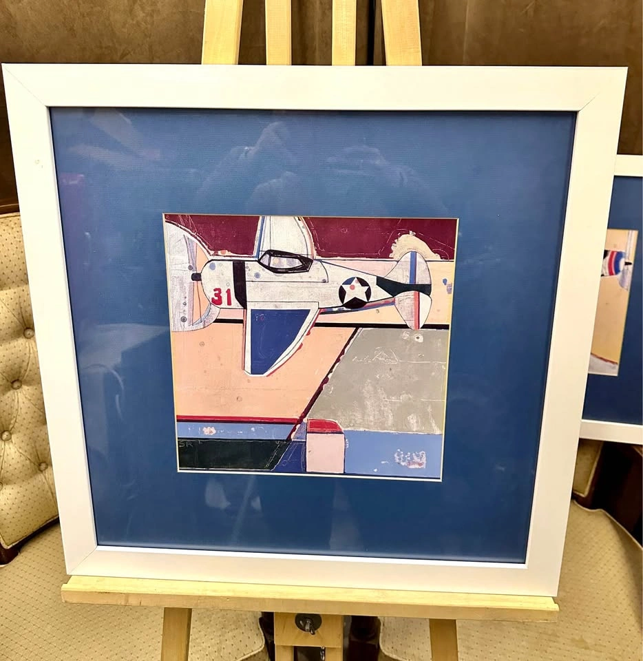 Framed Vintage Airplane Prints (Set of 2) - photo 3