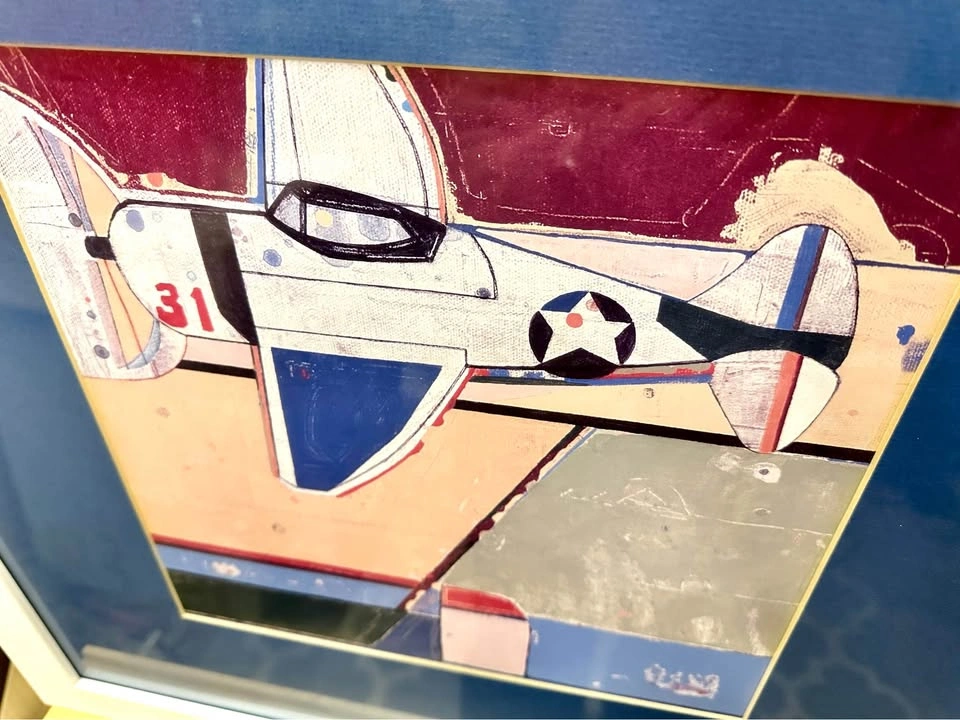Framed Vintage Airplane Prints (Set of 2) - photo 5