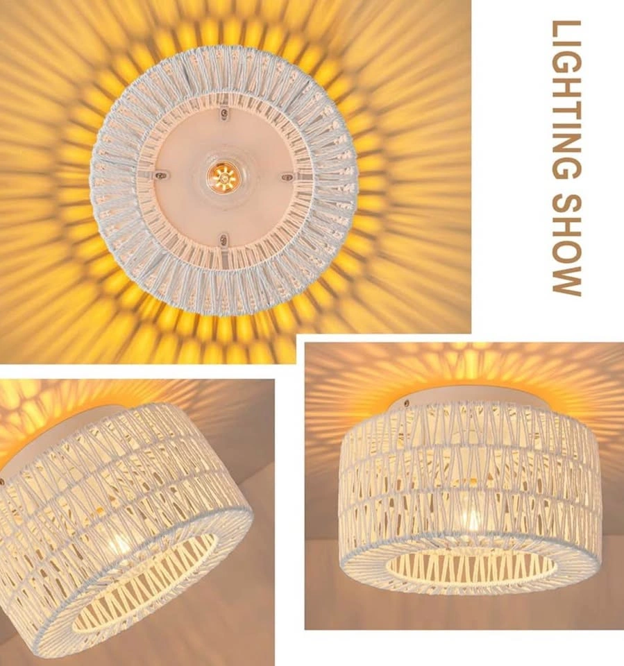 Brand New Rattan Ceiling Light Fixtures (12-Inch) - photo 2
