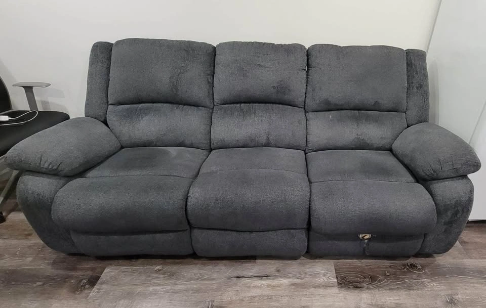 3-Seater Recliner Sofa (Dark Grey fabric) - photo 2