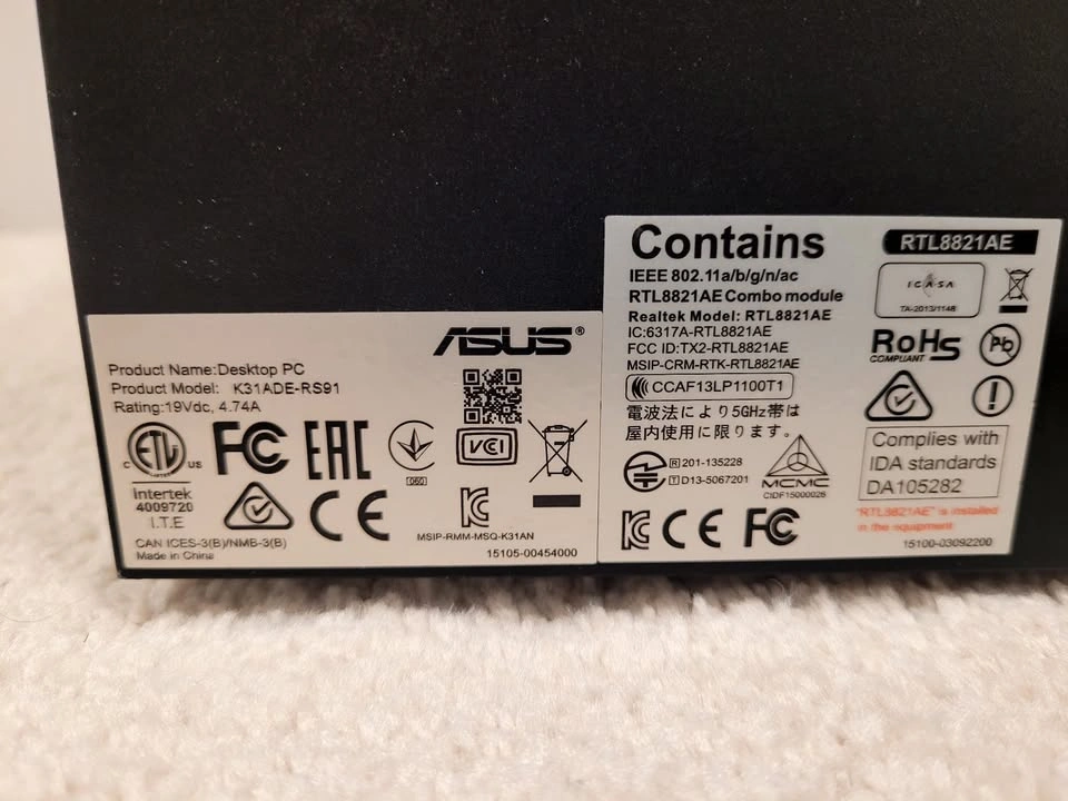 ASUS Desktop Computer k31ade-rs91 - photo 4