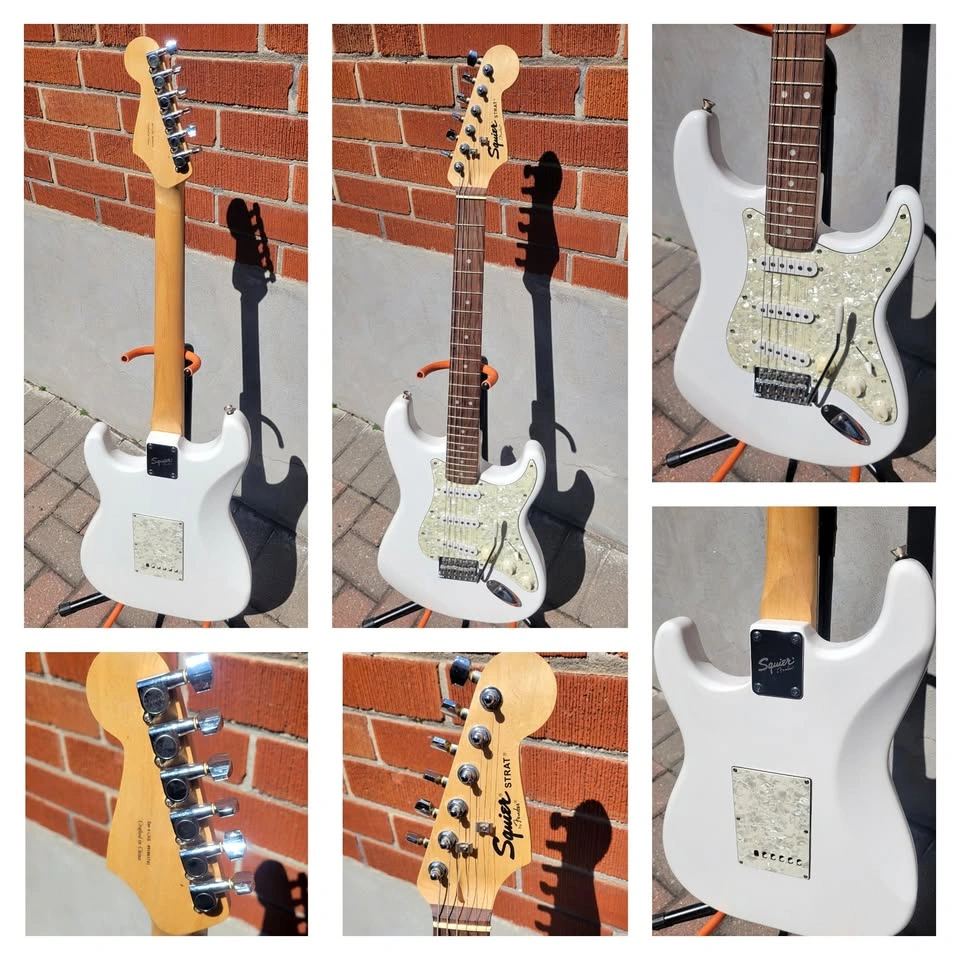 $280 Squier Affinity Stratocaster Electric Guitar – Arctic White