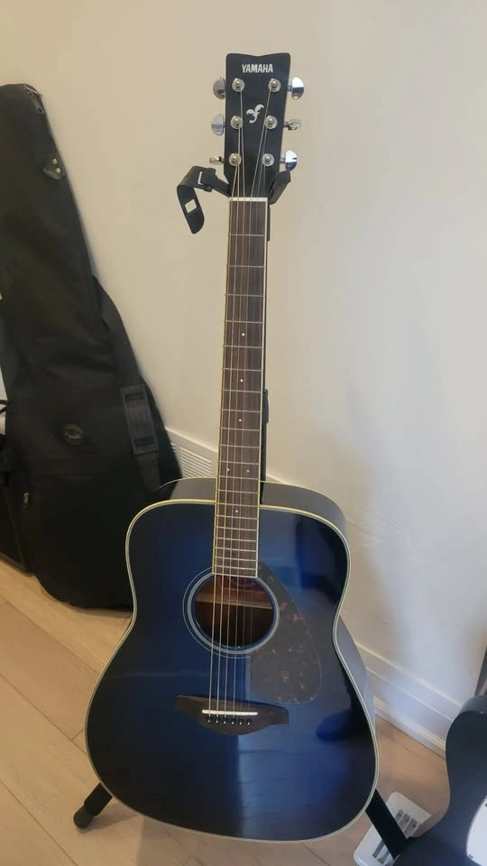 $300 Yamaha FG720S Dreadnaught Acoustic Guitar – Blue Burst - photo 2