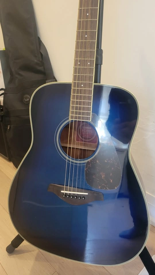 $300 Yamaha FG720S Dreadnaught Acoustic Guitar – Blue Burst - photo 3
