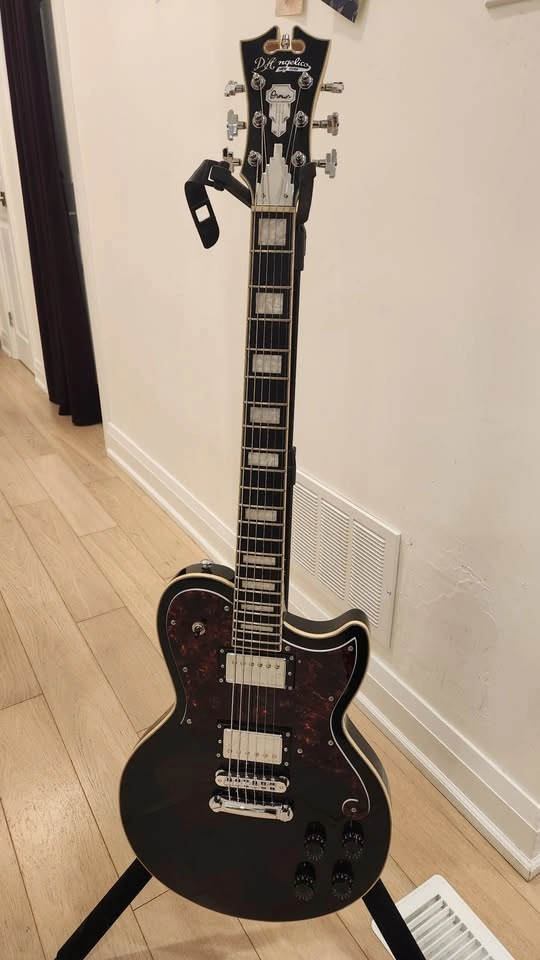 $1200 D’Angelico Premier Atlantic Electric Guitar – Black - photo 2