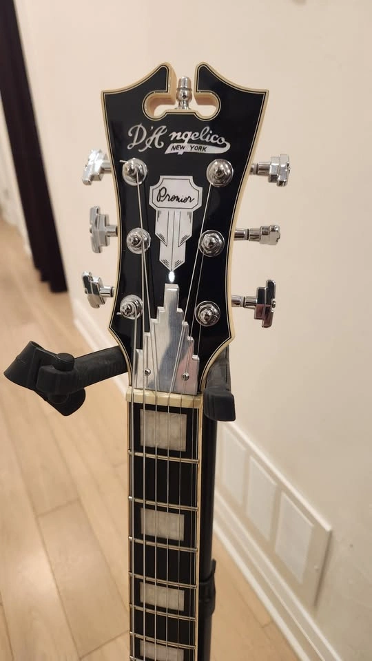 $1200 D’Angelico Premier Atlantic Electric Guitar – Black - photo 4