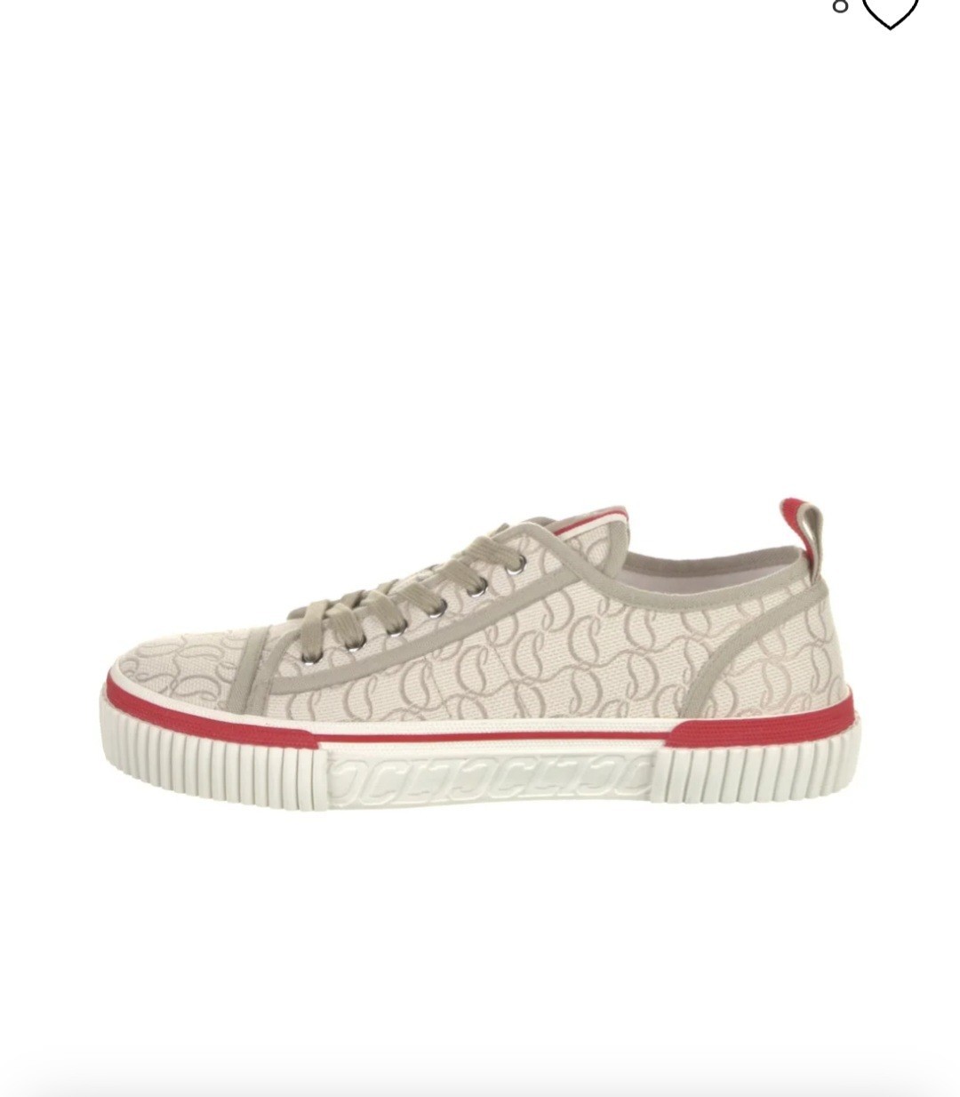 Christian Louboutin Pedro Junior Sneakers Beige Monogram Logo 44 - photo 2