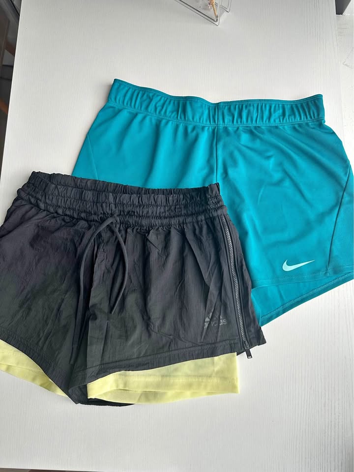 Pack of 2 Nike + Adidas workout shorts - size S